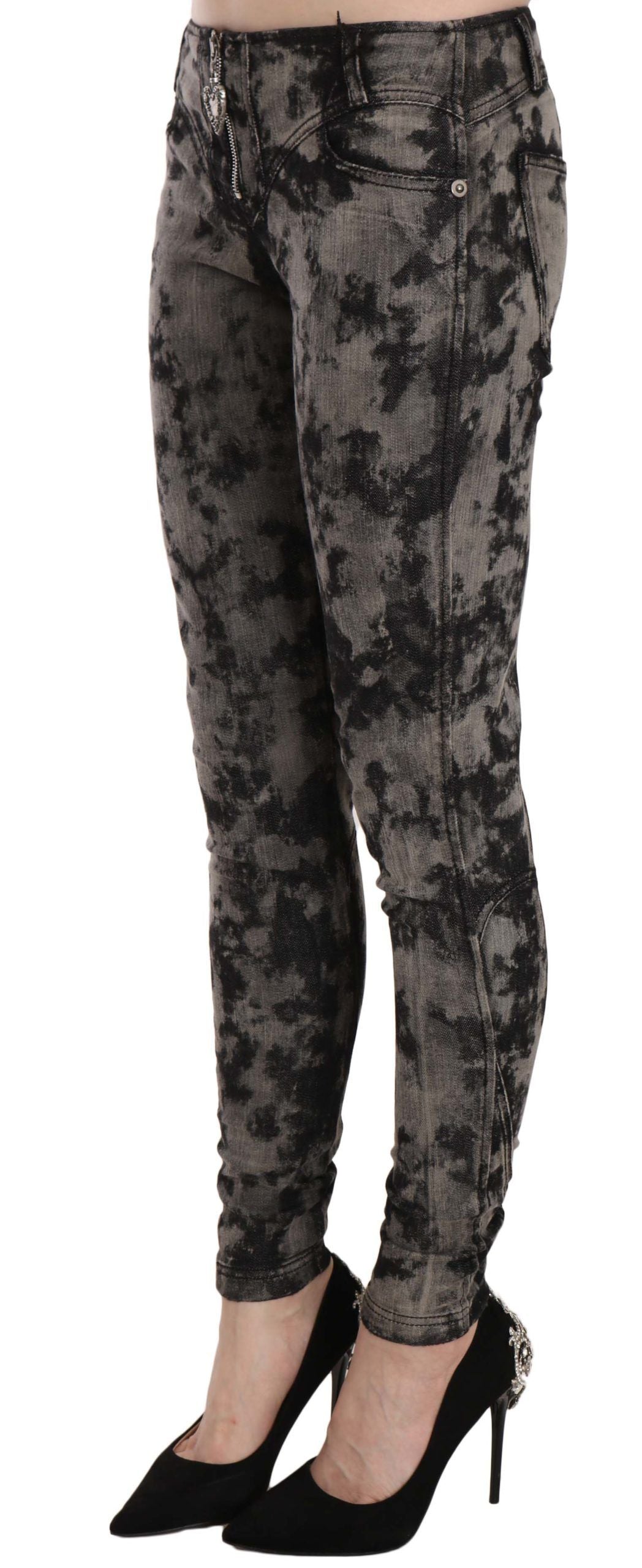 Just Cavalli Pantalon en jean skinny taille basse élégant 