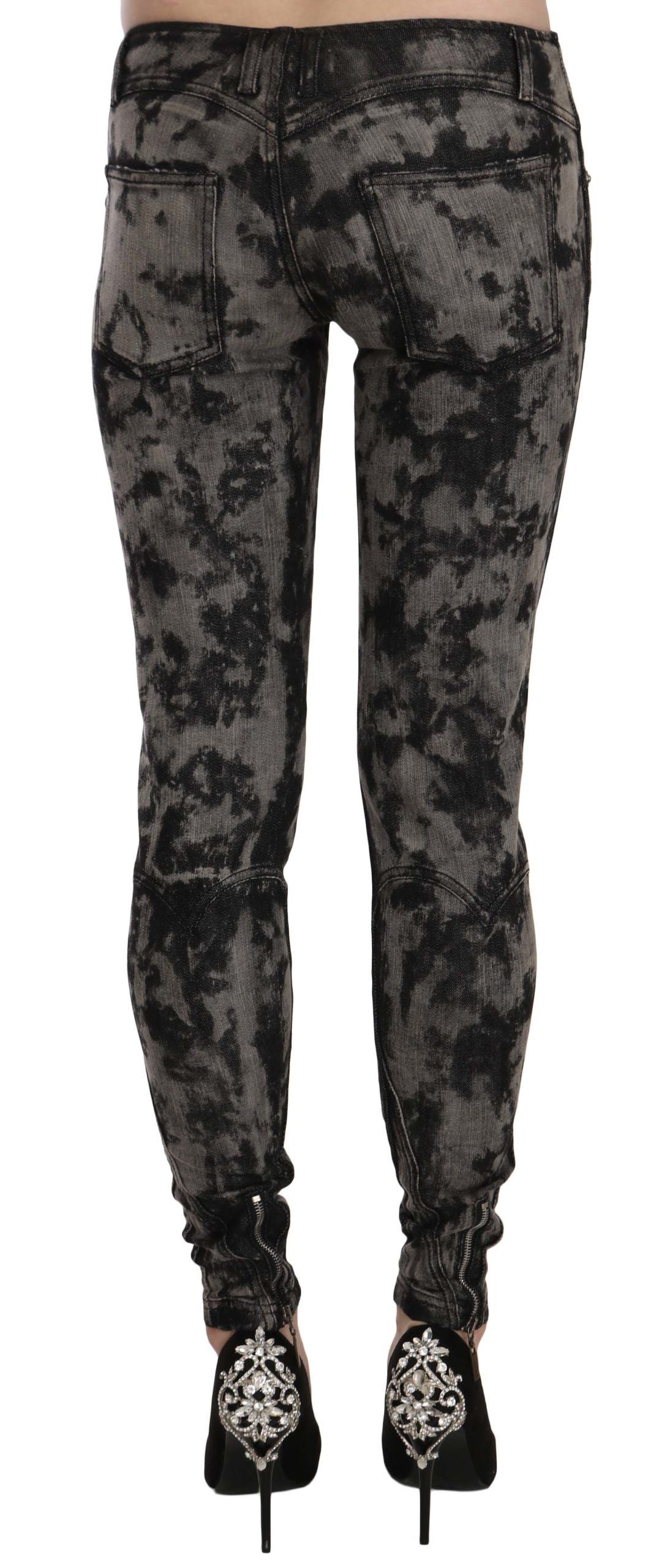 Just Cavalli Pantalon en jean skinny taille basse élégant 