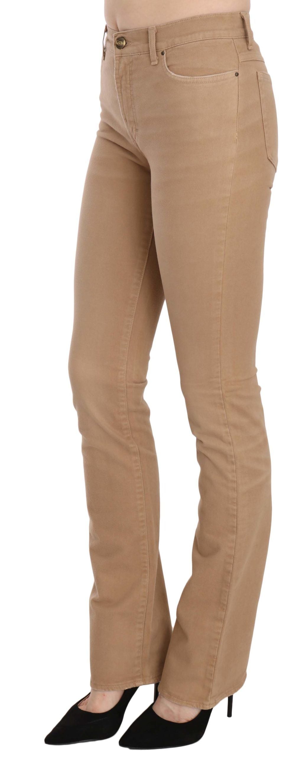 Just Cavalli - Pantalon skinny chic taille moyenne marron