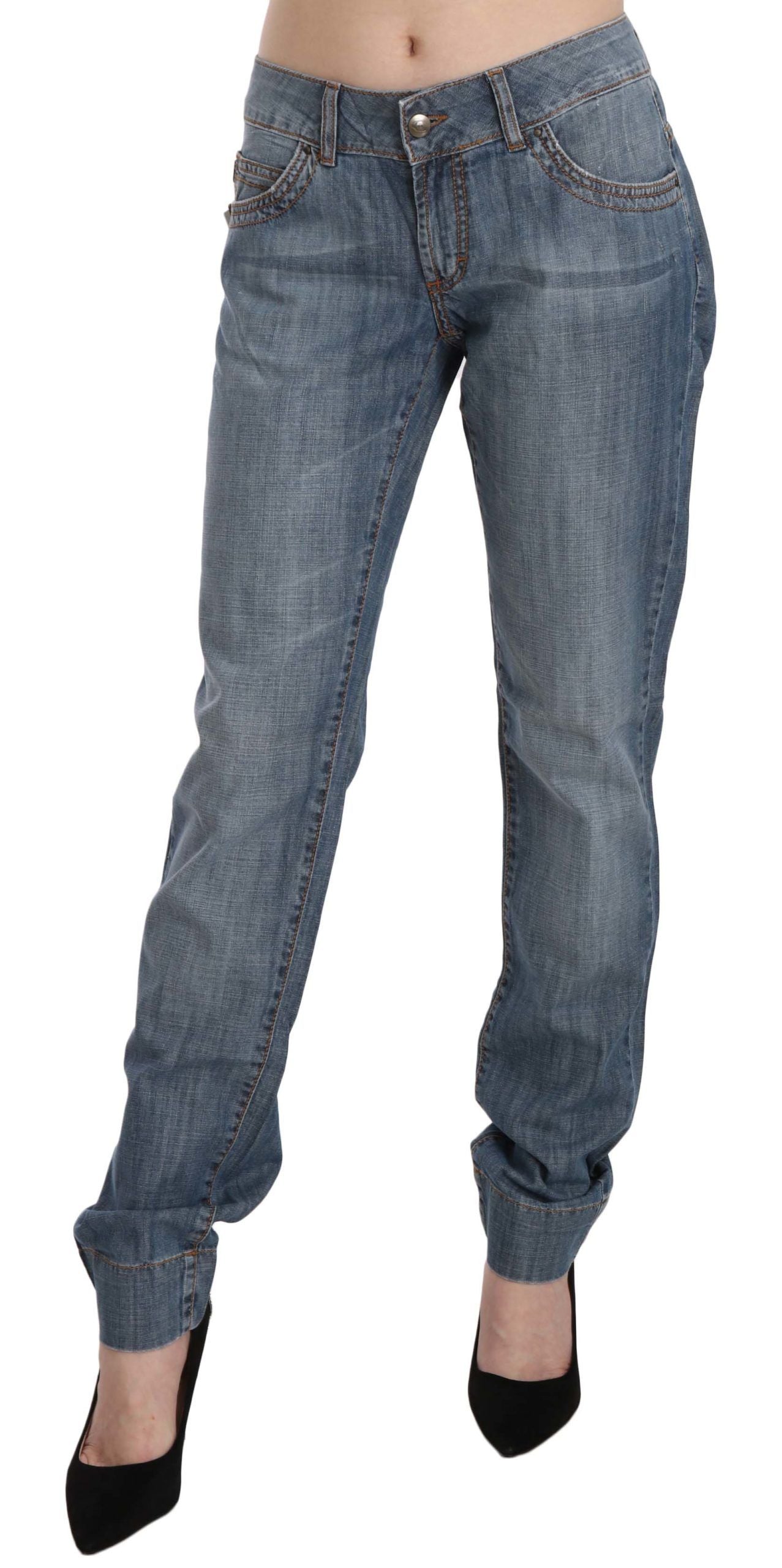 Just Cavalli - Jean slim bleu délavé chic en denim