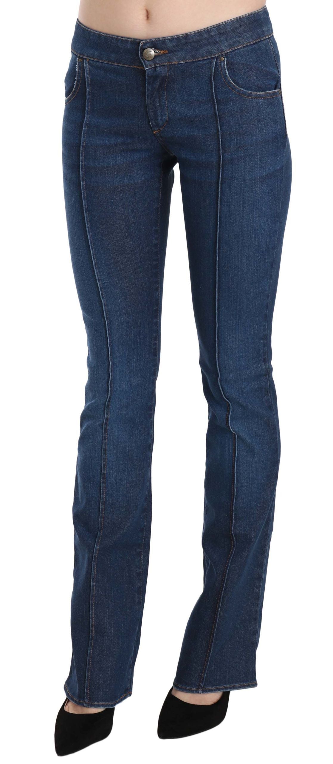 Just Cavalli Pantalon en jean coupe bootcut bleu délavé chic