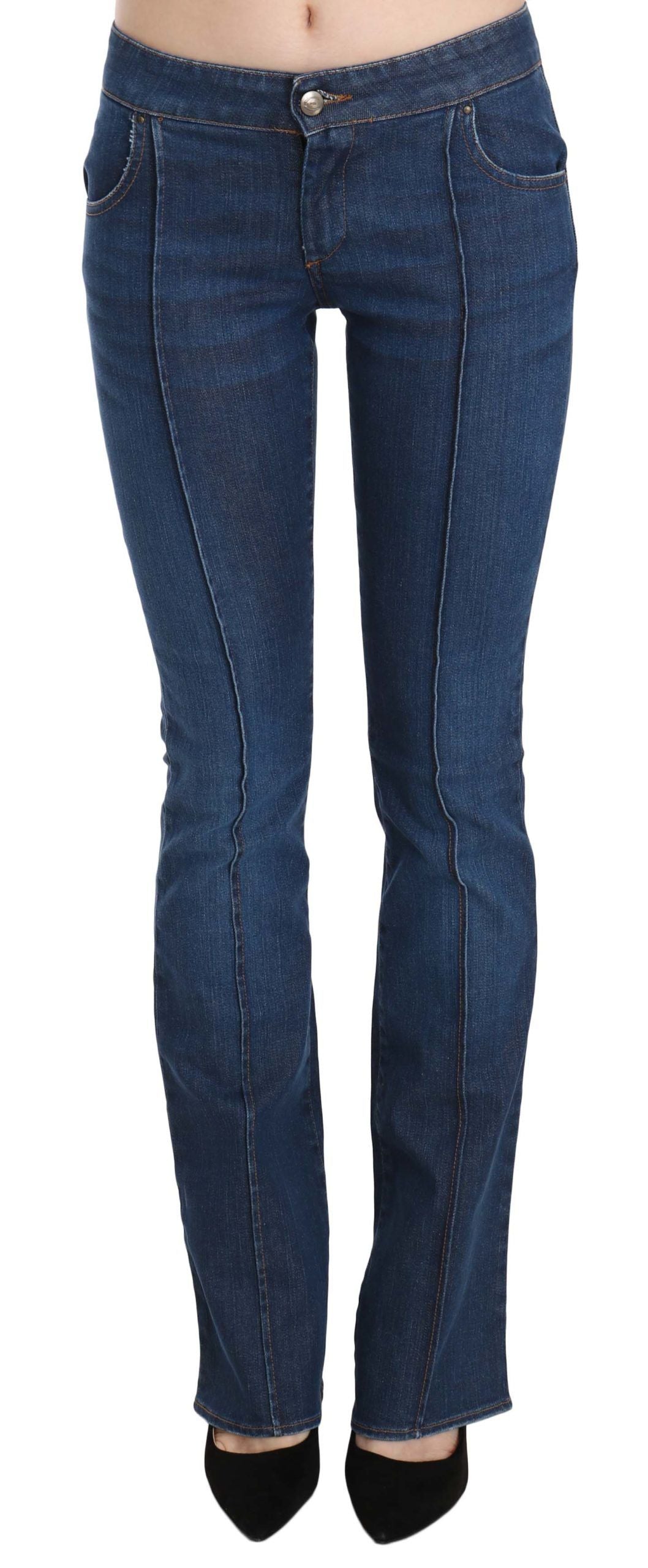 Just Cavalli Pantalon en jean coupe bootcut bleu délavé chic