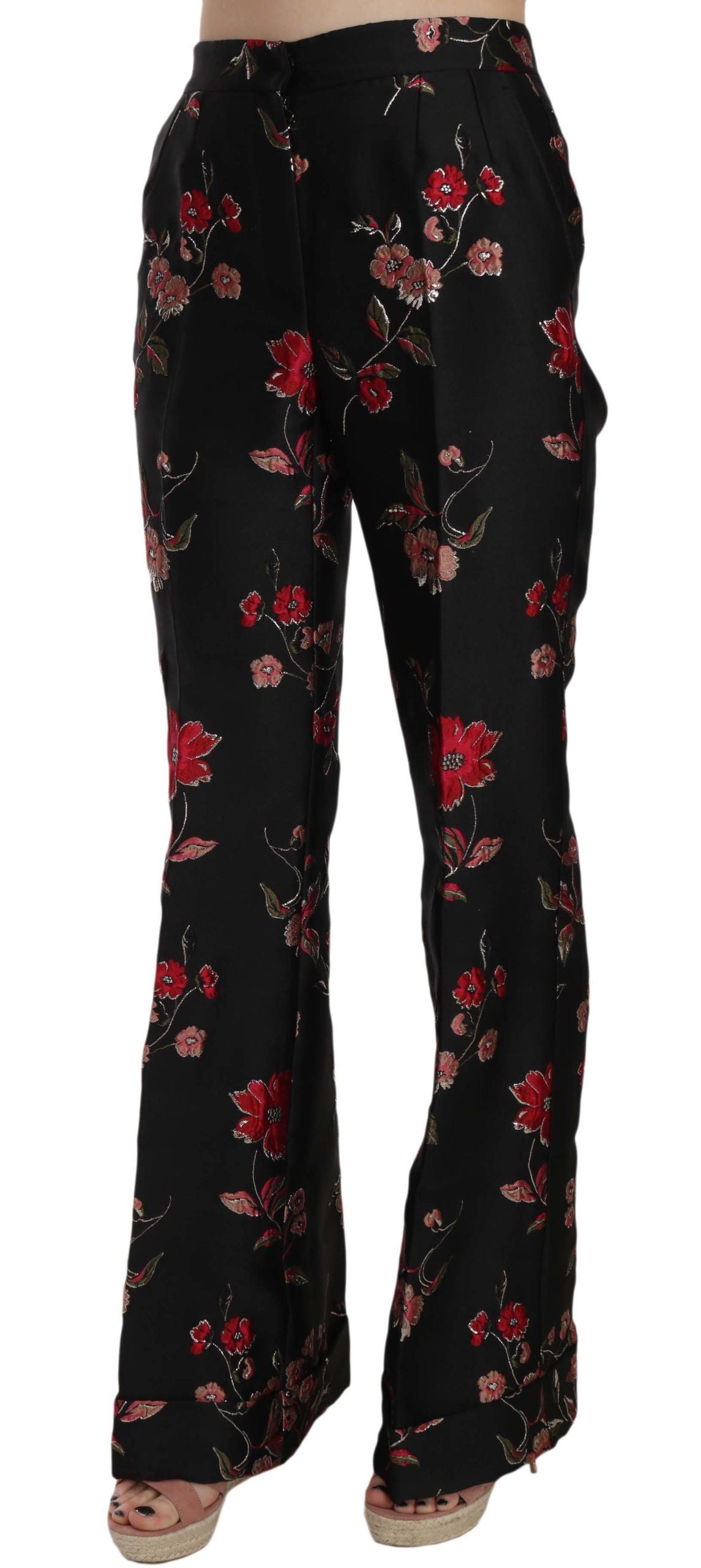 Dolce &amp; Gabbana Pantalon bootcut élégant à imprimé floral