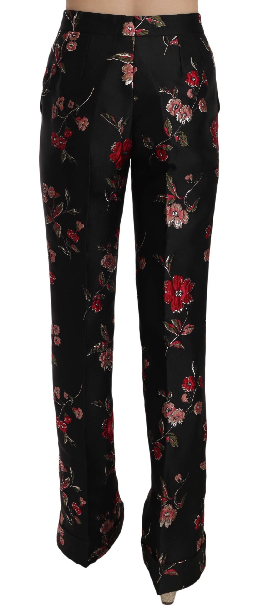 Dolce &amp; Gabbana Pantalon bootcut élégant à imprimé floral