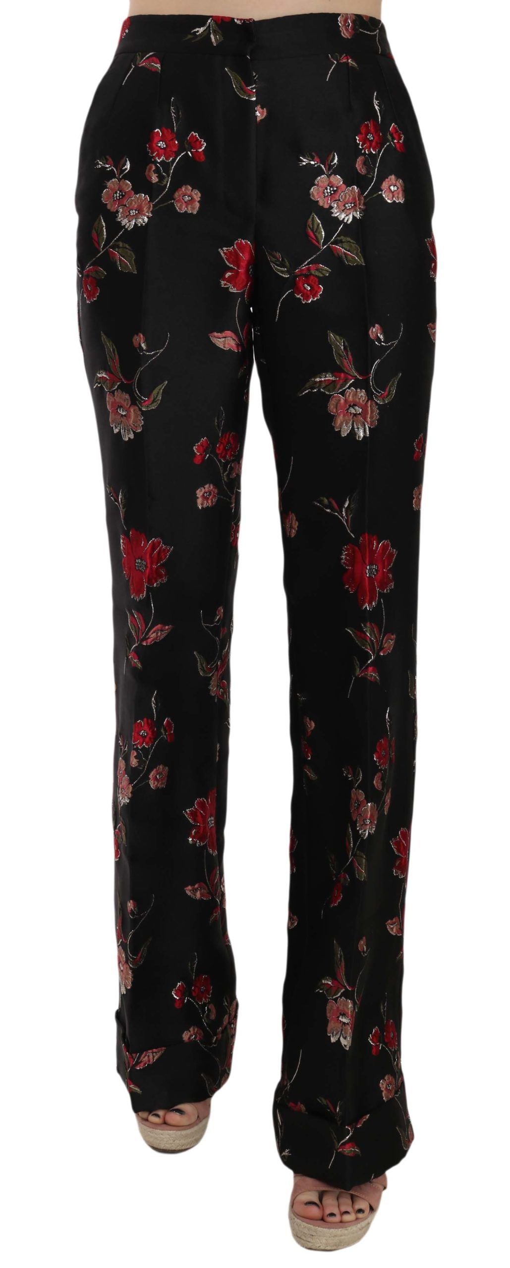 Dolce &amp; Gabbana Pantalon bootcut élégant à imprimé floral