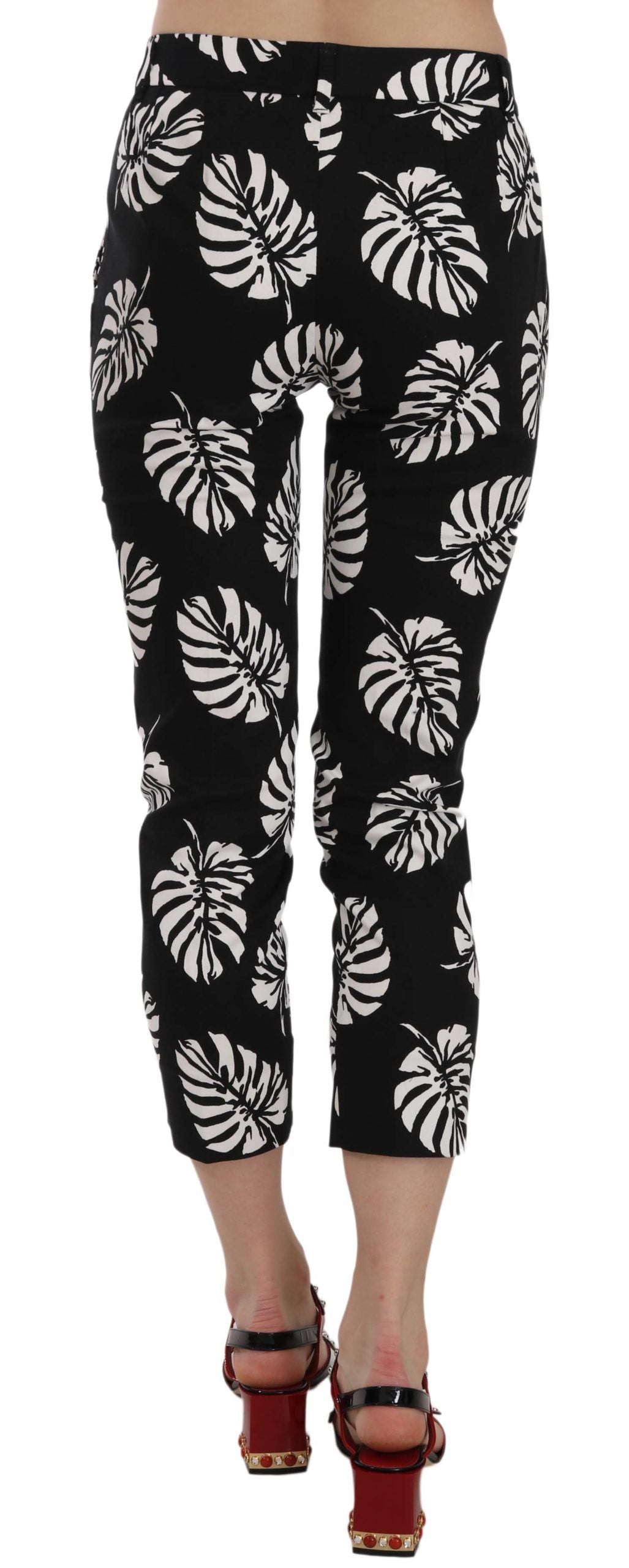 Dolce &amp; Gabbana Capri skinny élégant avec imprimé palmiers