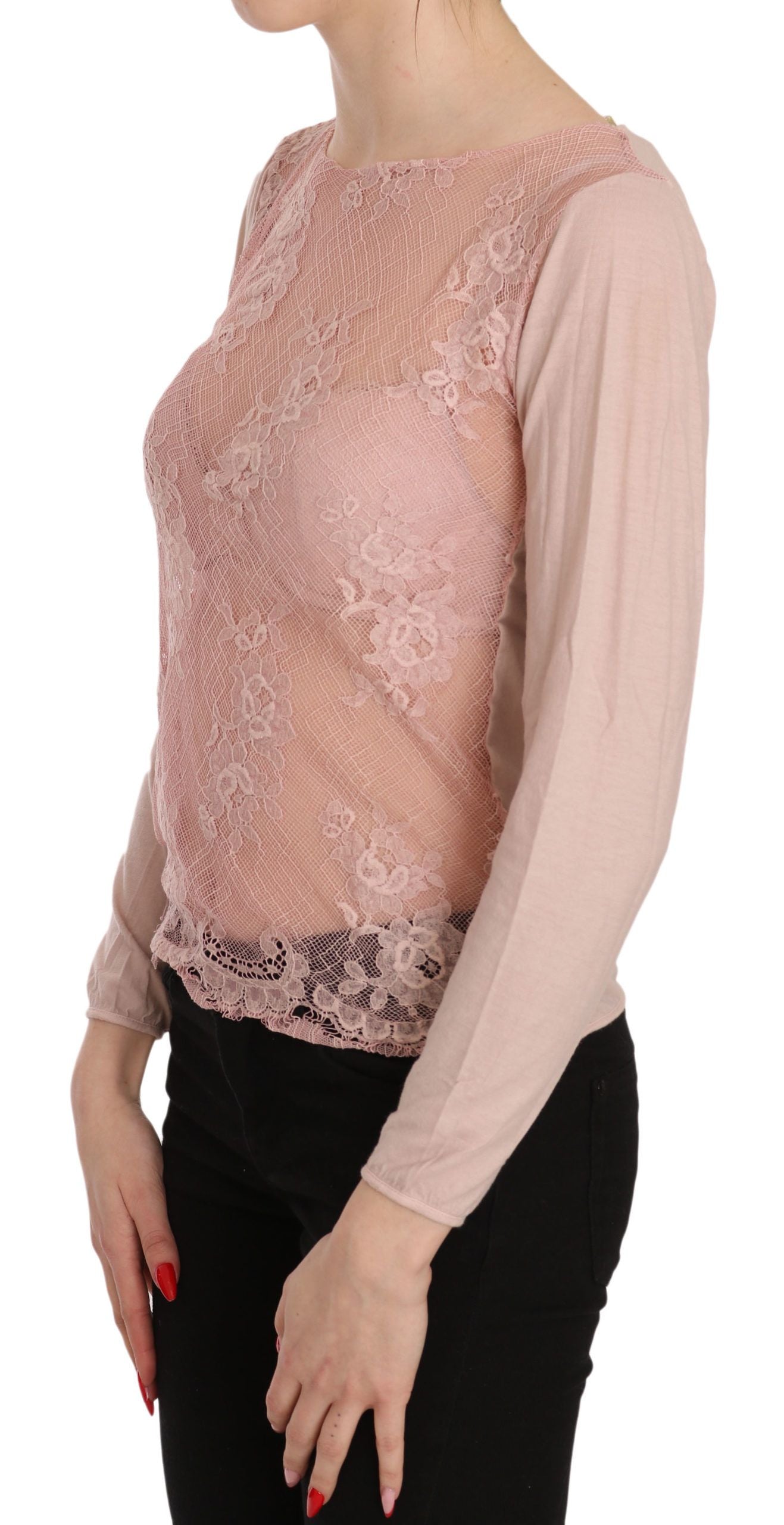 PINK MEMORIES Blouse chic en coton transparent rose