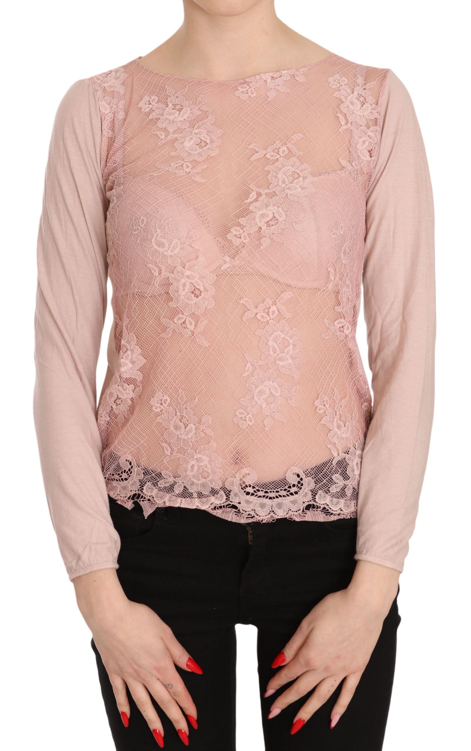 PINK MEMORIES Blouse chic en coton transparent rose