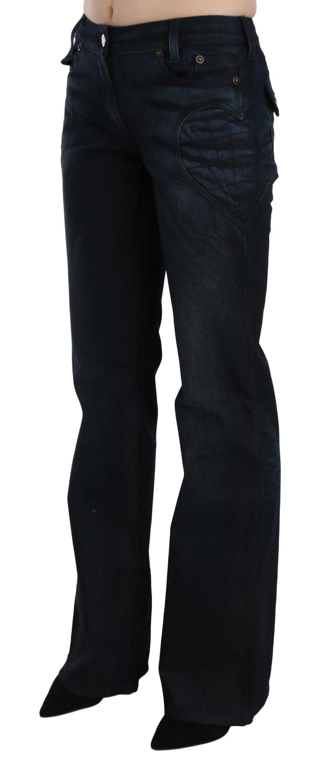 Just Cavalli Pantalon en jean droit taille moyenne chic