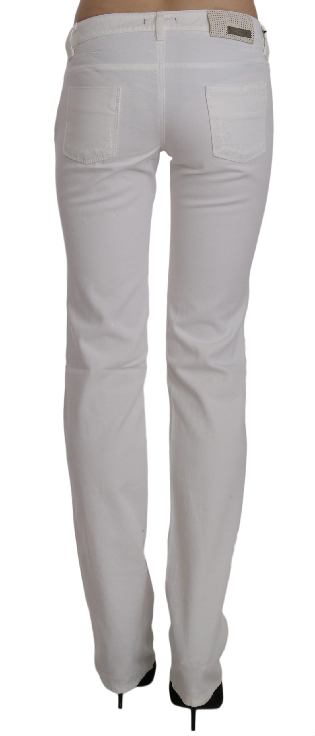 Costume National Chic - Jean slim en coton blanc