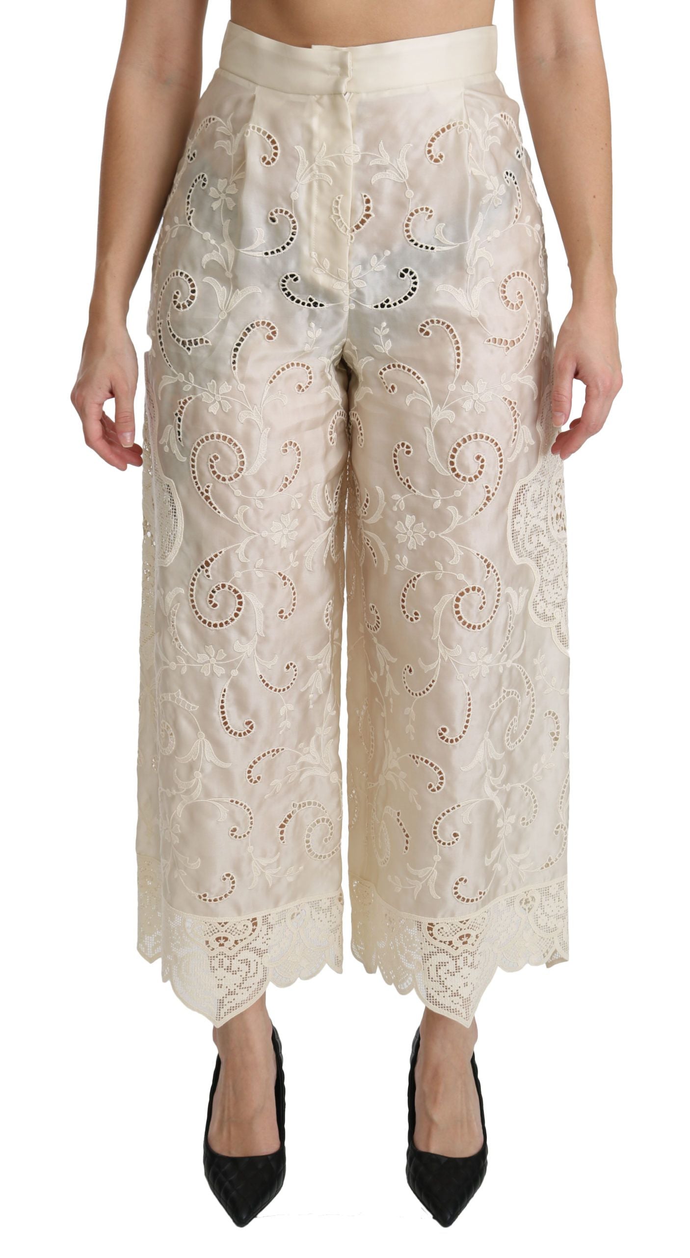 Dolce &amp; Gabbana Pantalon court Palazzo taille haute élégant