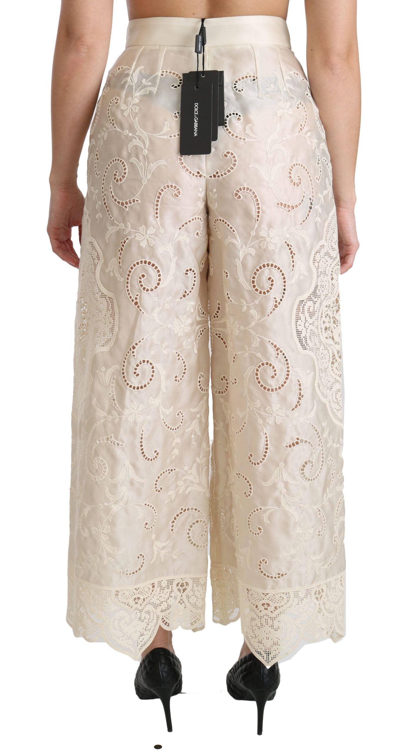 Dolce &amp; Gabbana Pantalon court Palazzo taille haute élégant