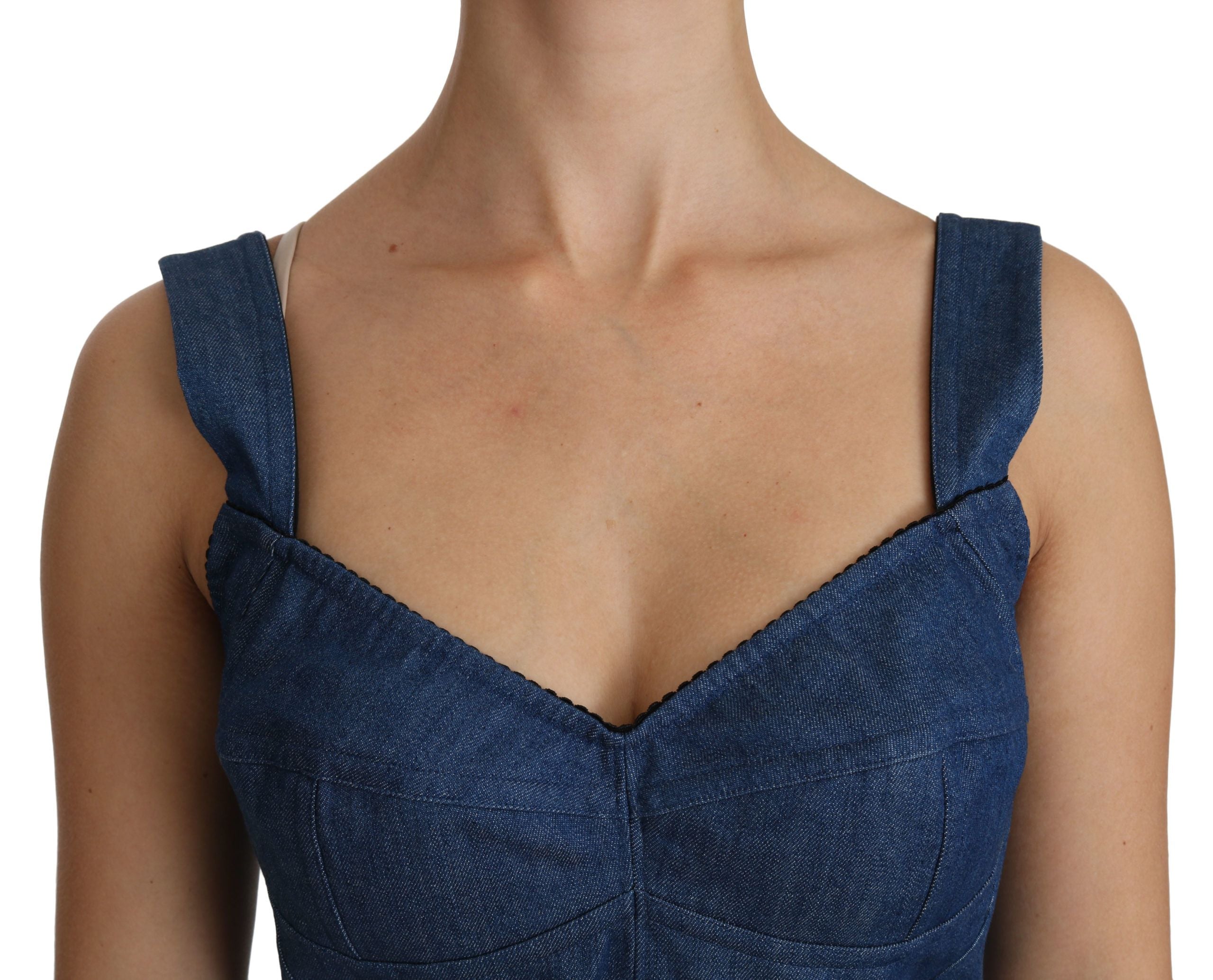 Dolce &amp; Gabbana Haut bustier élégant sans manches en bleu