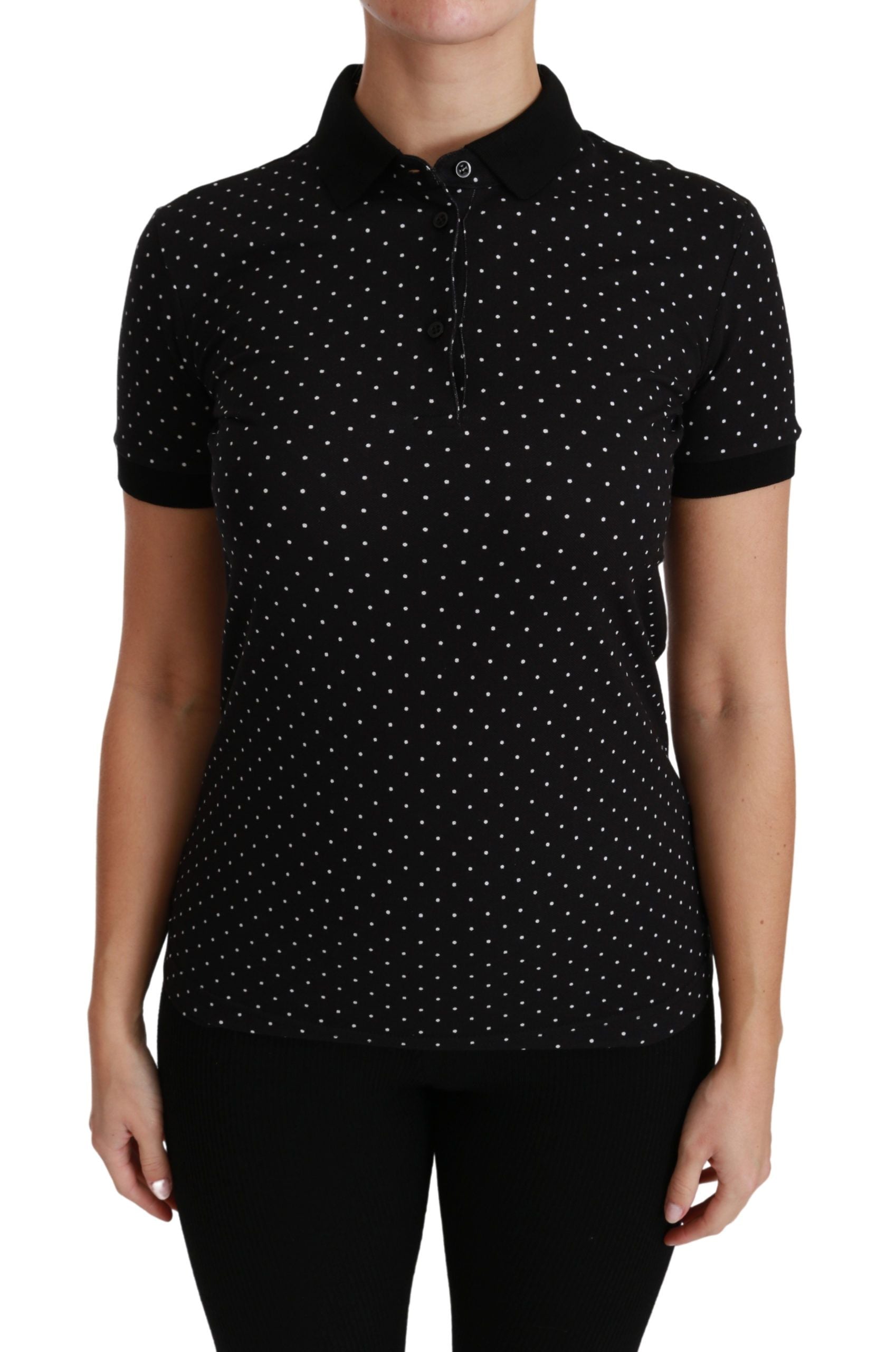 Dolce &amp; Gabbana Polo élégant à pois noir