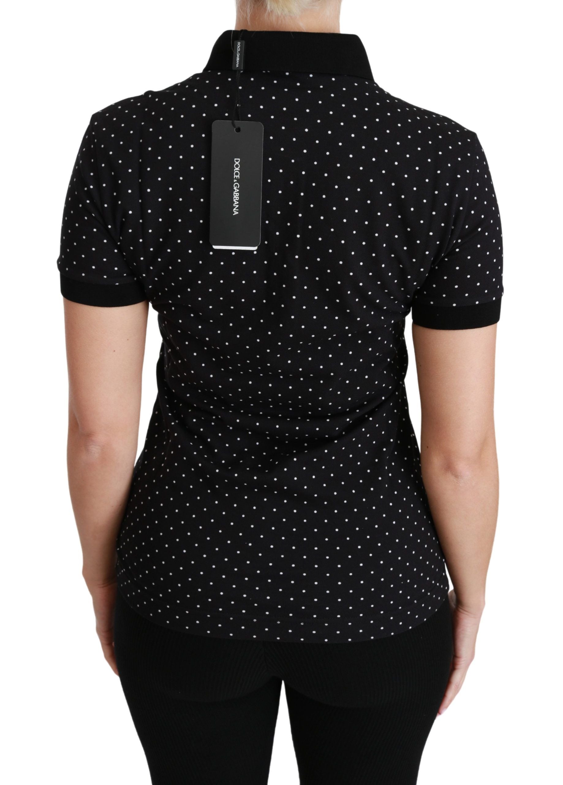 Dolce &amp; Gabbana Polo élégant à pois noir