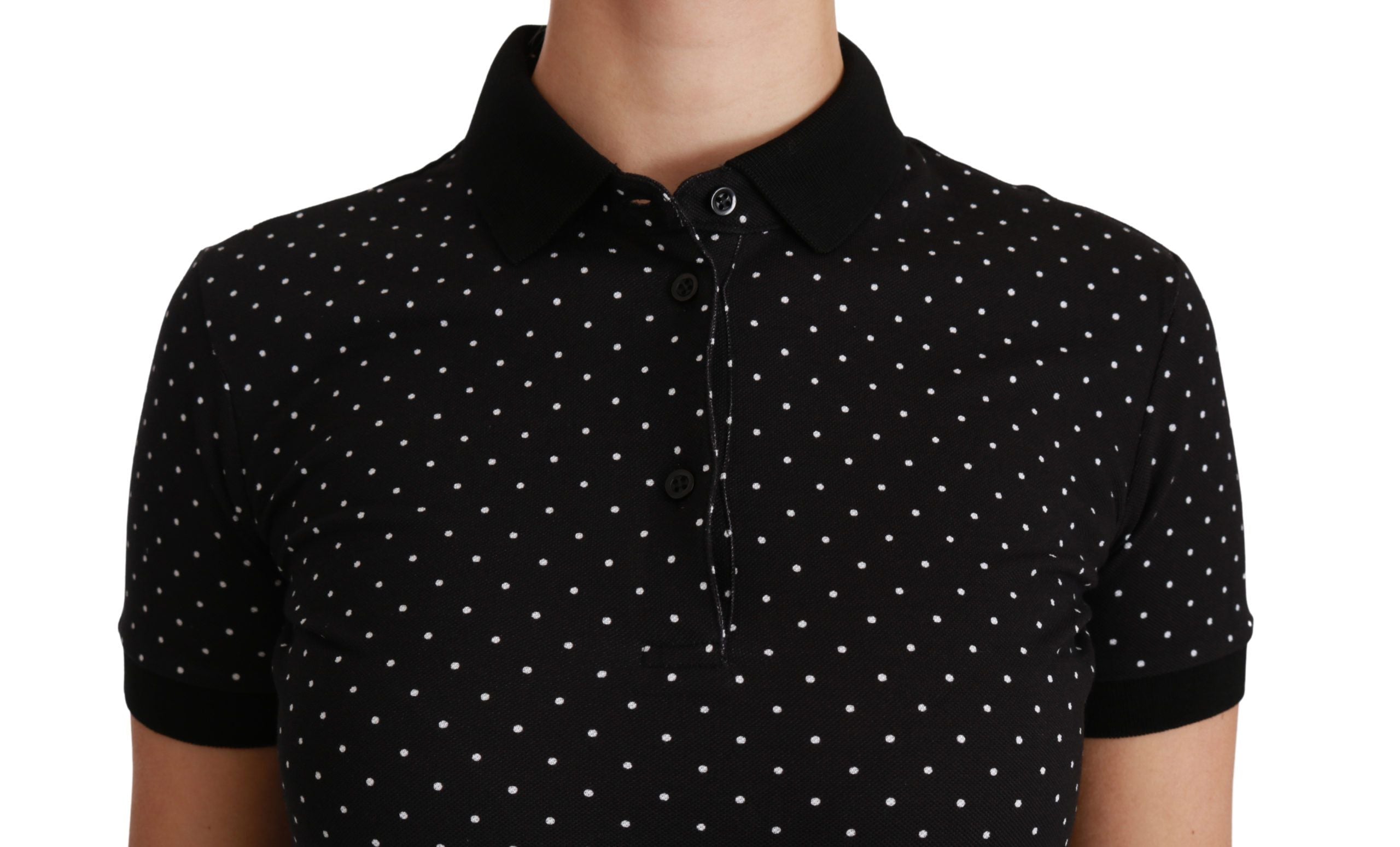 Dolce &amp; Gabbana Polo élégant à pois noir