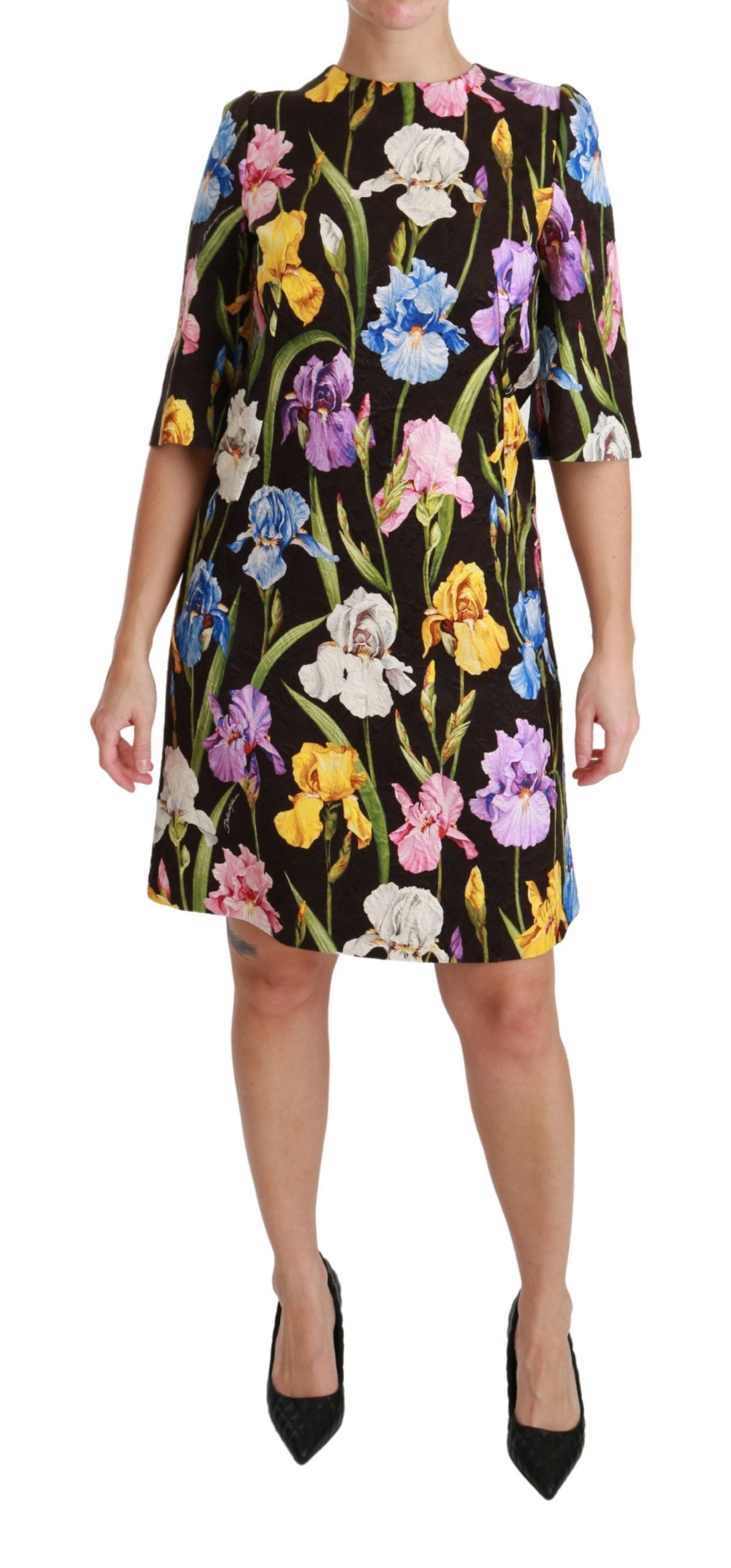 Dolce &amp; Gabbana Mini-robe droite en brocart fleuri