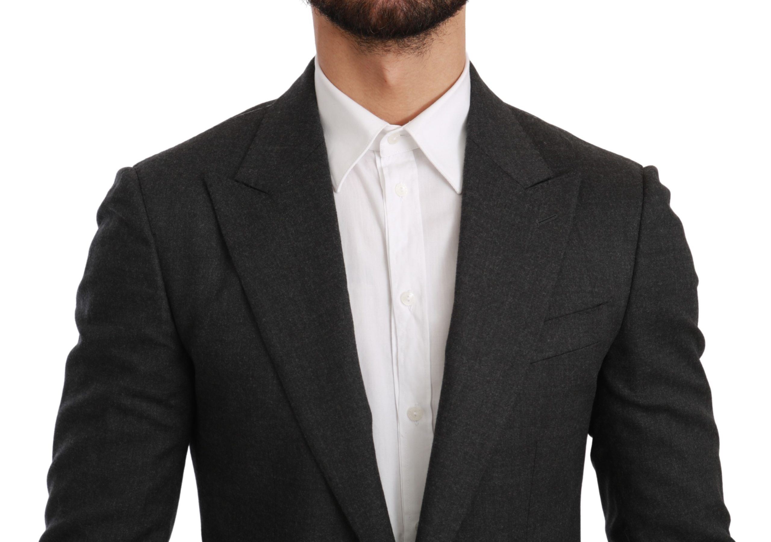 Dolce &amp; Gabbana Blazer formel gris élégant coupe slim