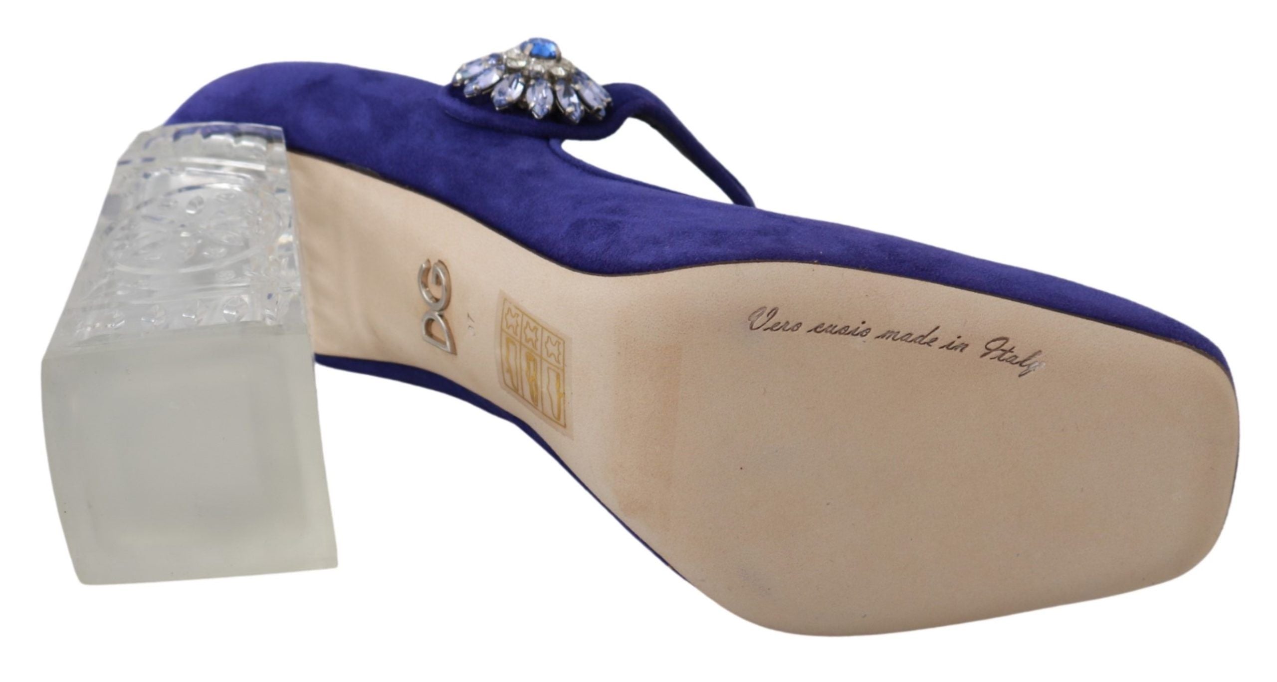 Dolce &amp; Gabbana Escarpins Mary Janes en daim violet élégants