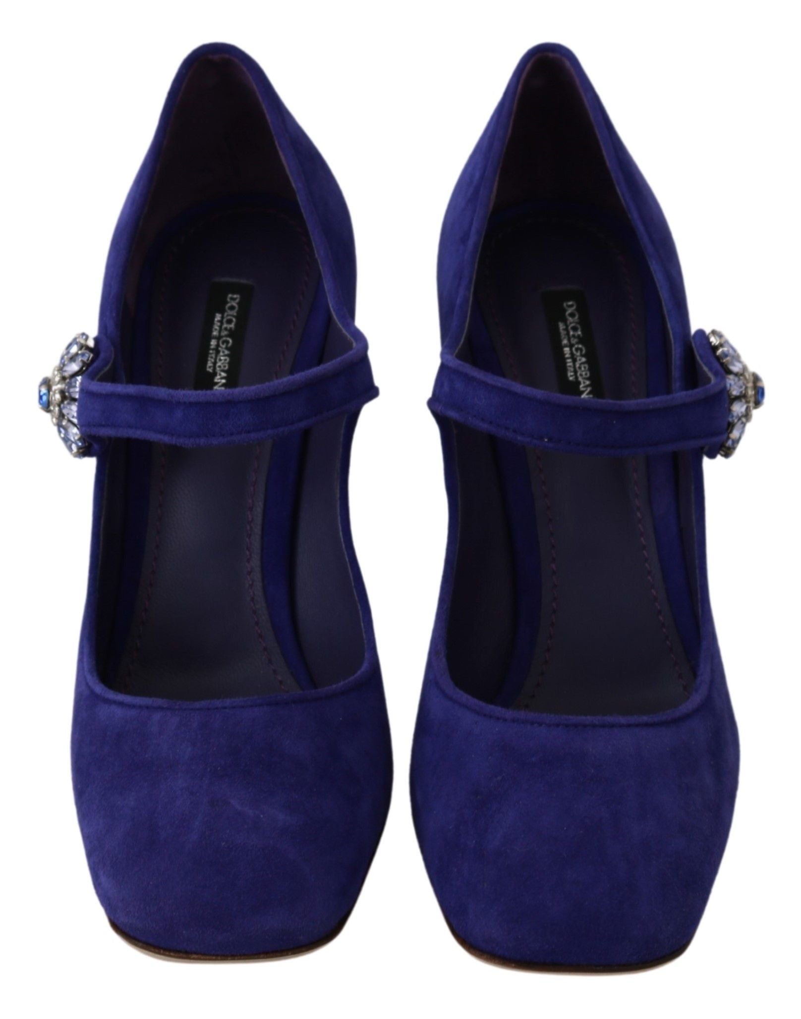 Dolce &amp; Gabbana Escarpins Mary Janes en daim violet élégants