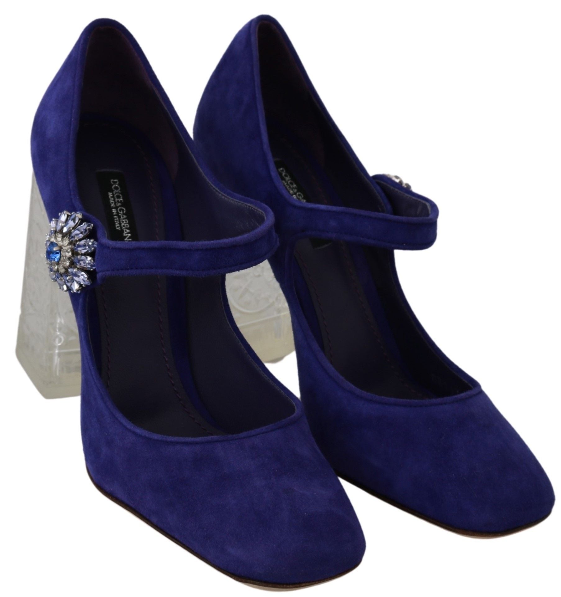 Dolce &amp; Gabbana Escarpins Mary Janes en daim violet élégants