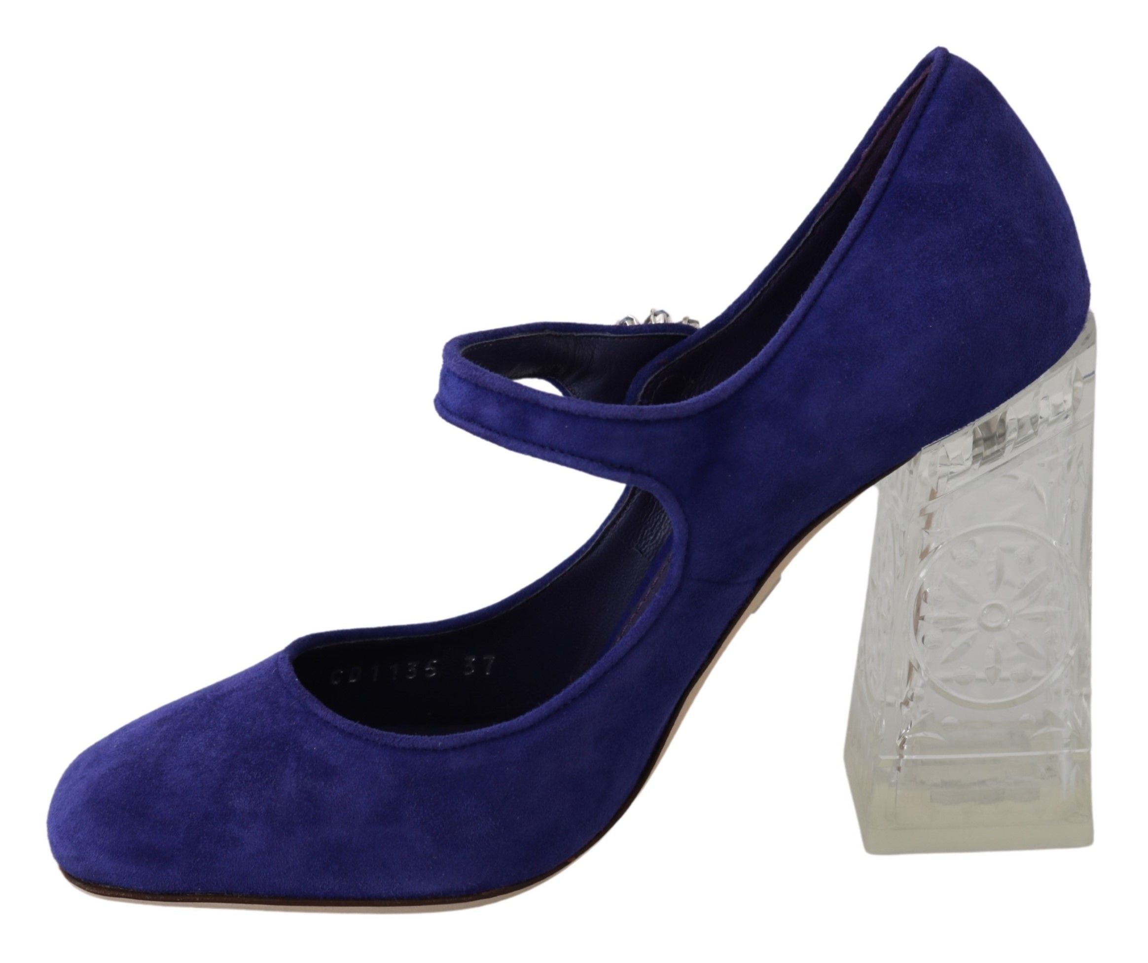 Dolce &amp; Gabbana Escarpins Mary Janes en daim violet élégants