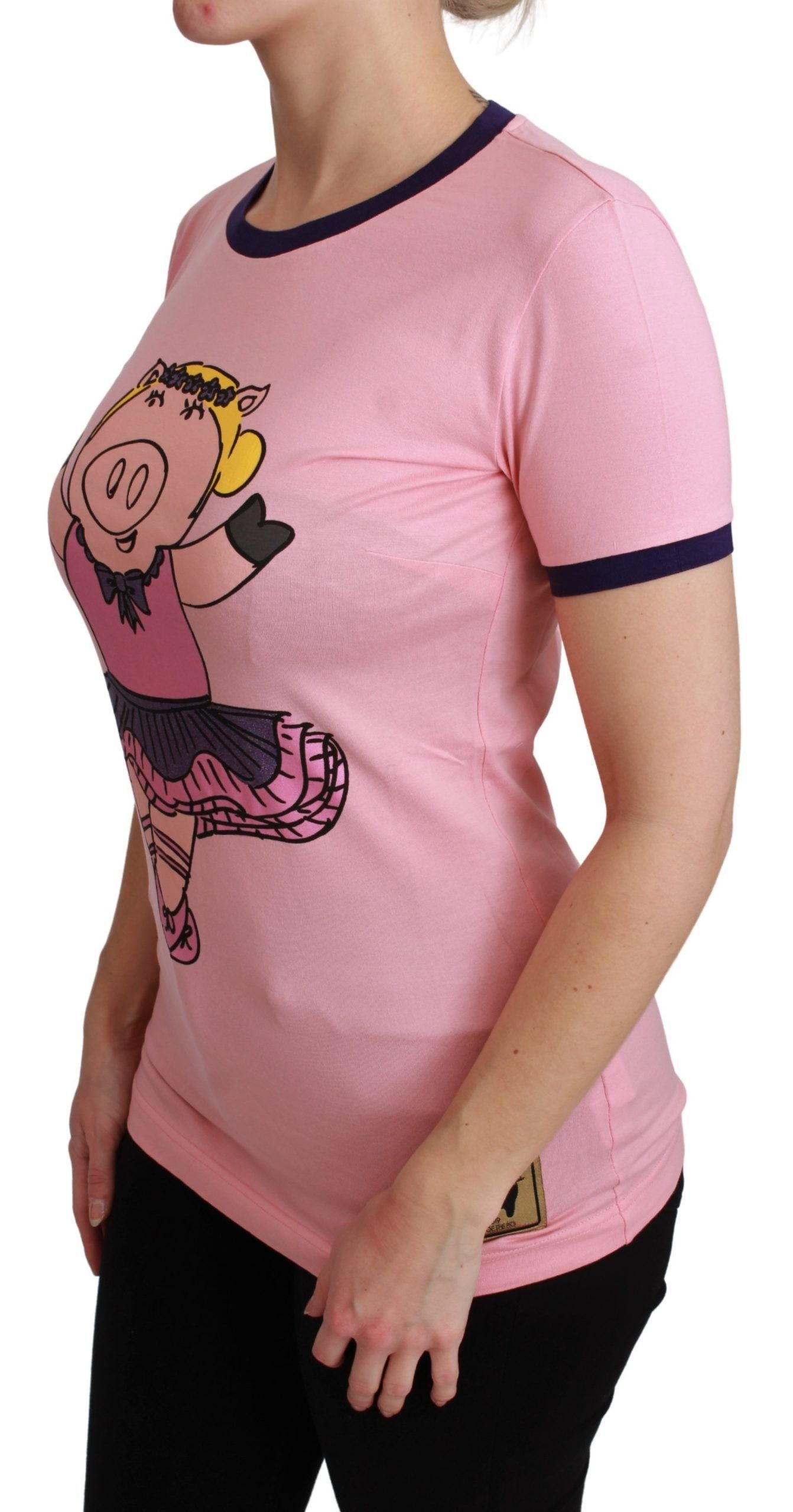 Dolce &amp; Gabbana T-shirt rose à col rond Année du Cochon