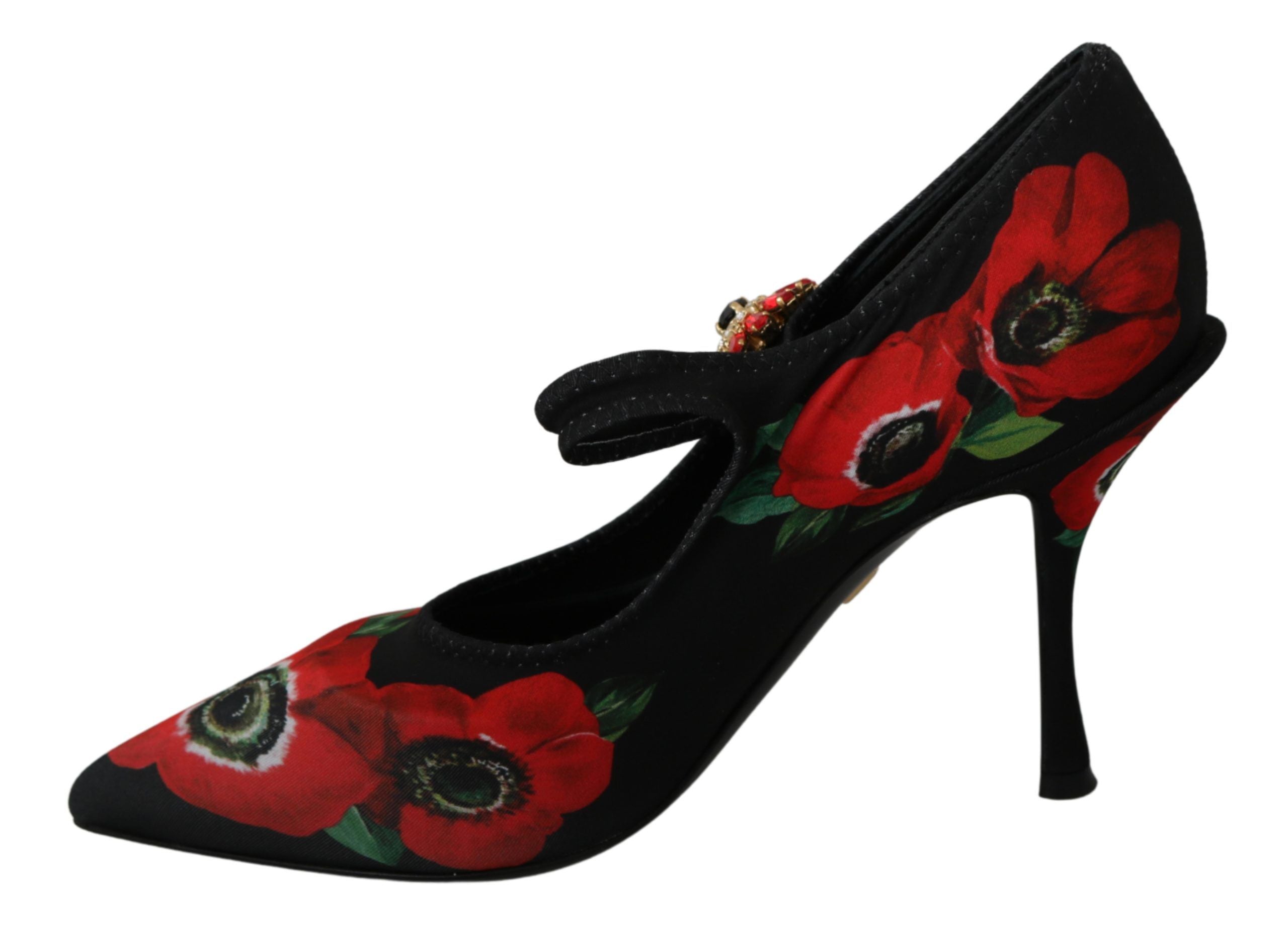 Escarpins Mary Janes floraux Dolce &amp; Gabbana avec détails en cristal