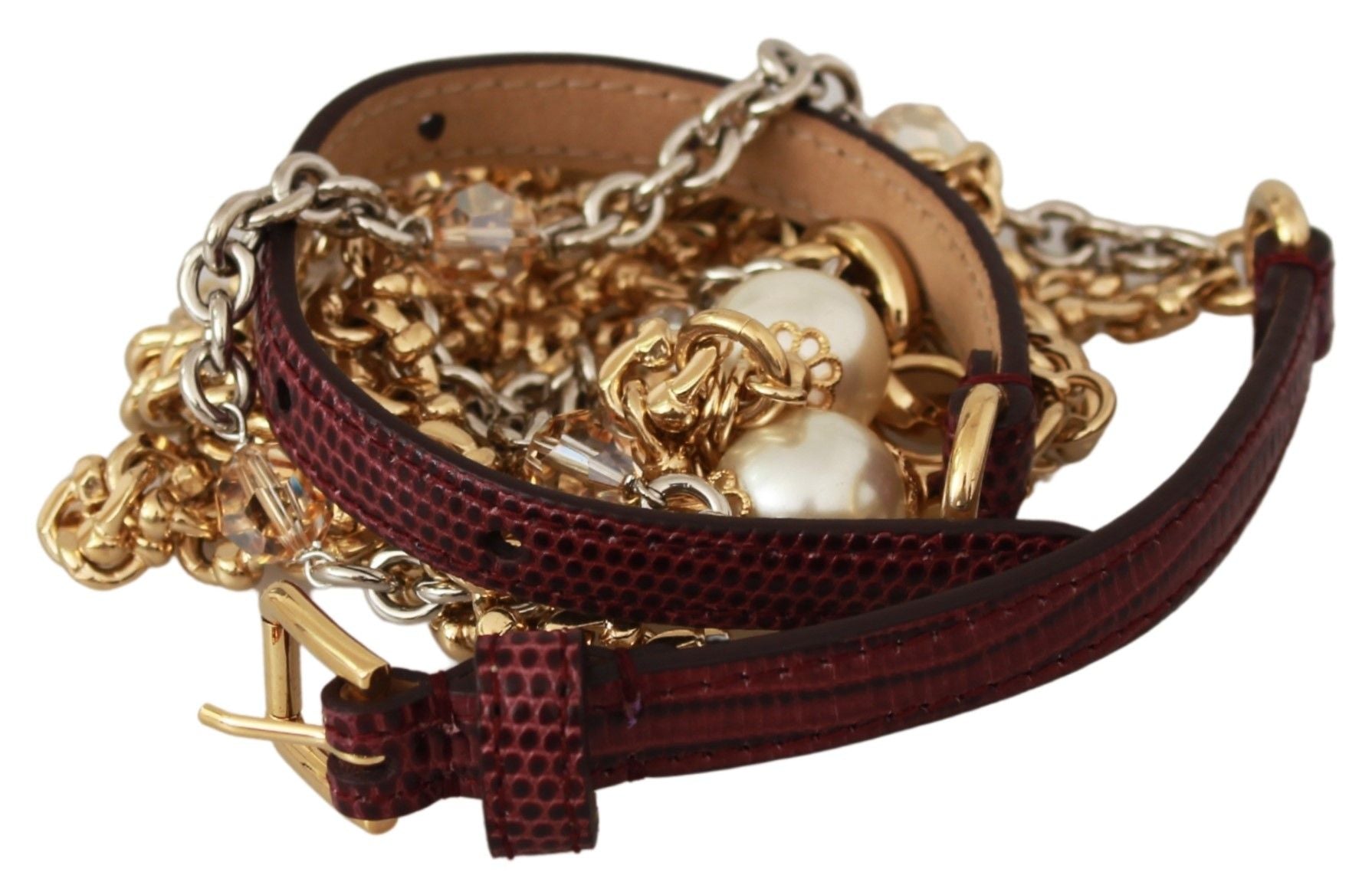 Ceinture cloutée en cristal Dolce &amp; Gabbana en violet