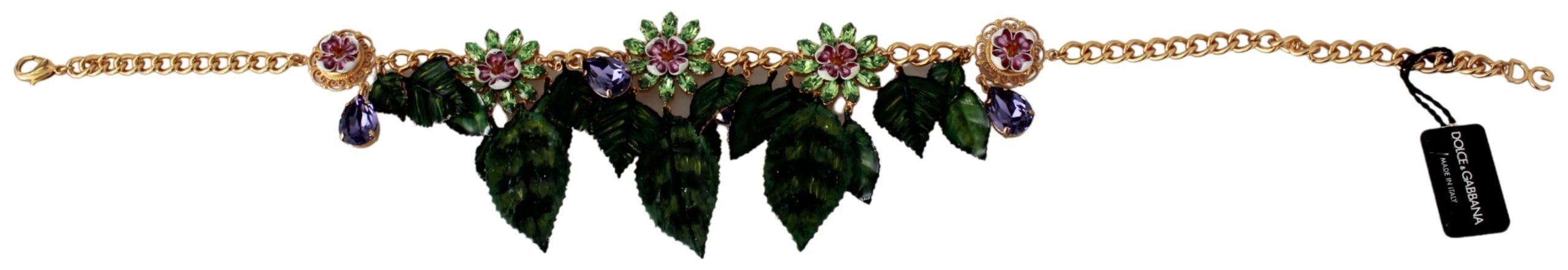 Dolce &amp; Gabbana Collier élégant à breloques florales Sicile