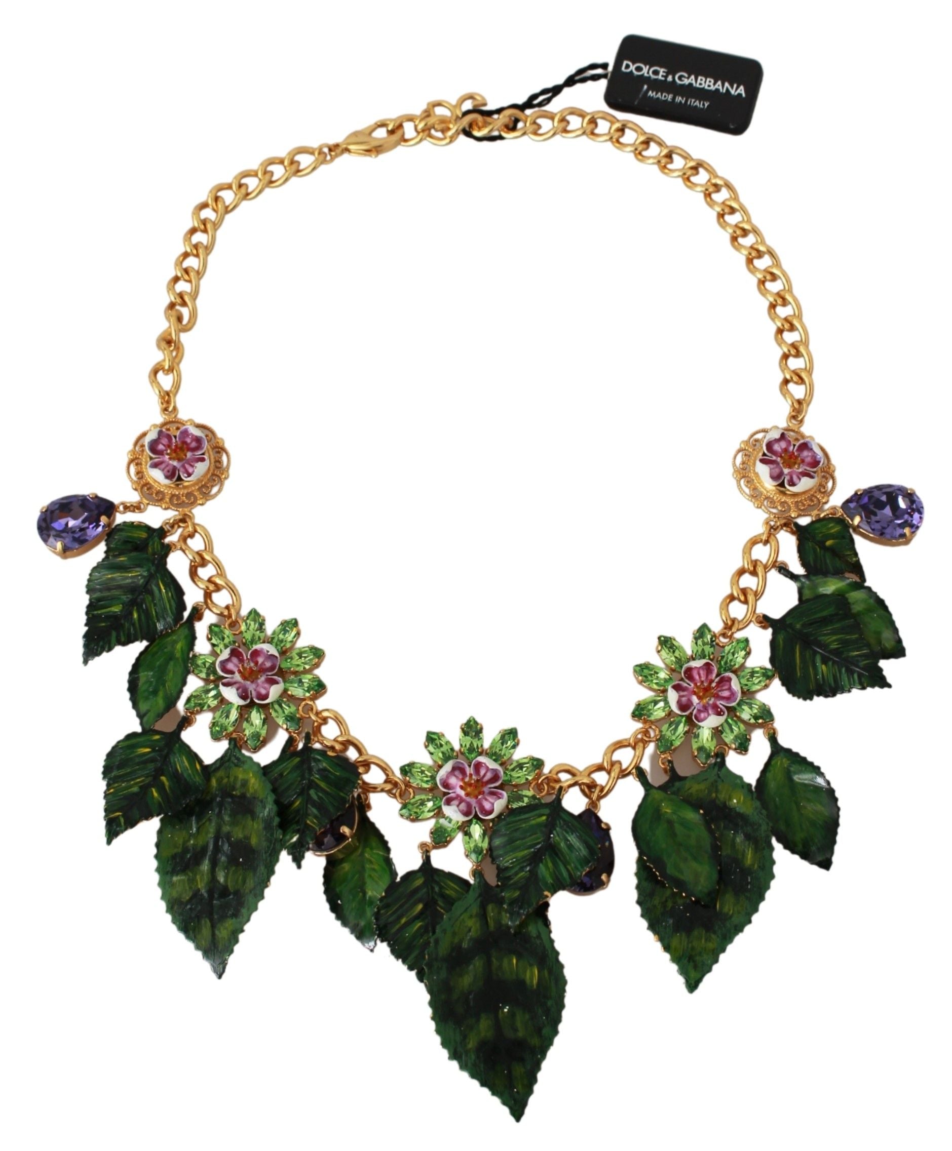 Dolce &amp; Gabbana Collier élégant à breloques florales Sicile