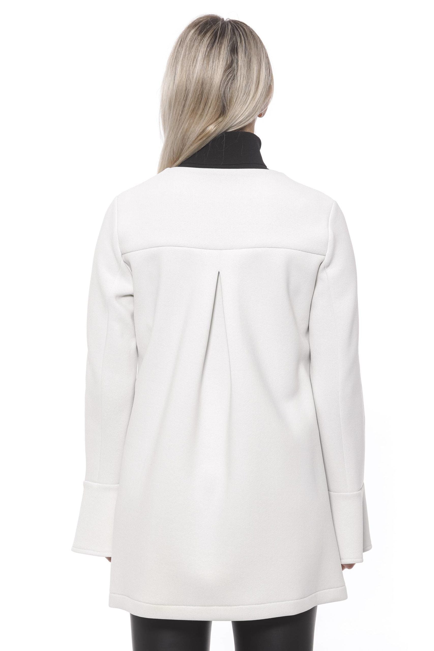 19V69 Italia Manteau femme élégant en néoprène blanc