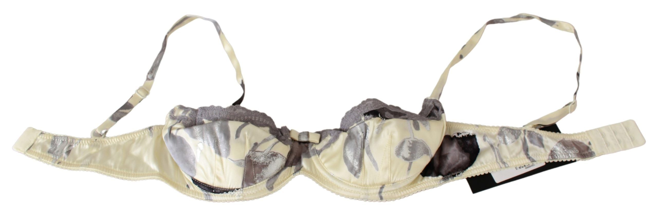 Ermanno Scervino Soutien-Gorge Balconcino En Soie Et Dentelle Beige