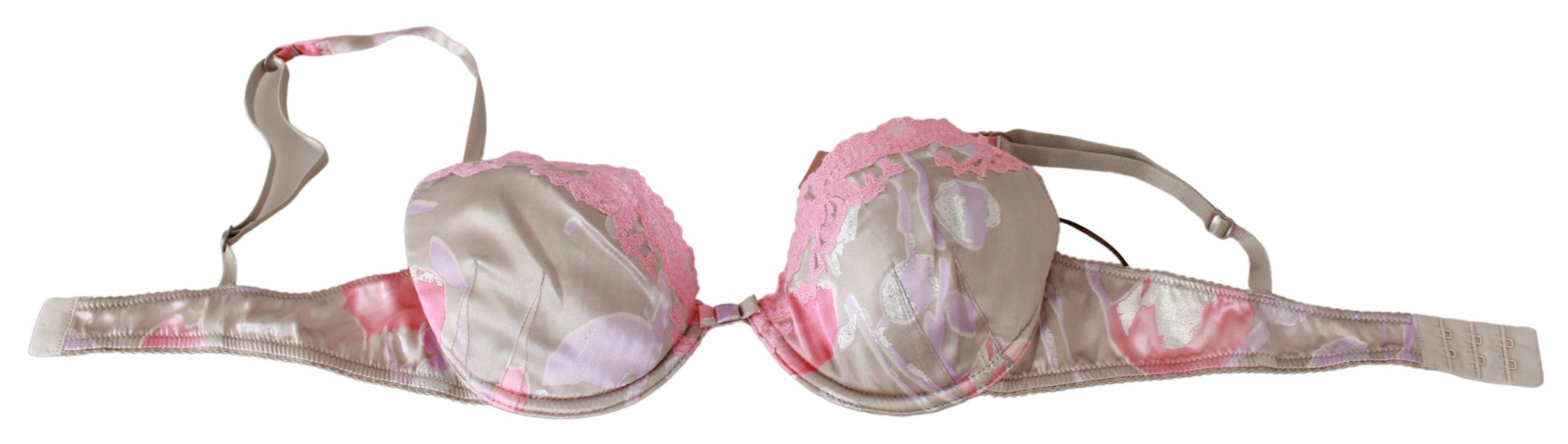 Ermanno Scervino Soutien-gorge push-up chic en dentelle et soie mélangée rose