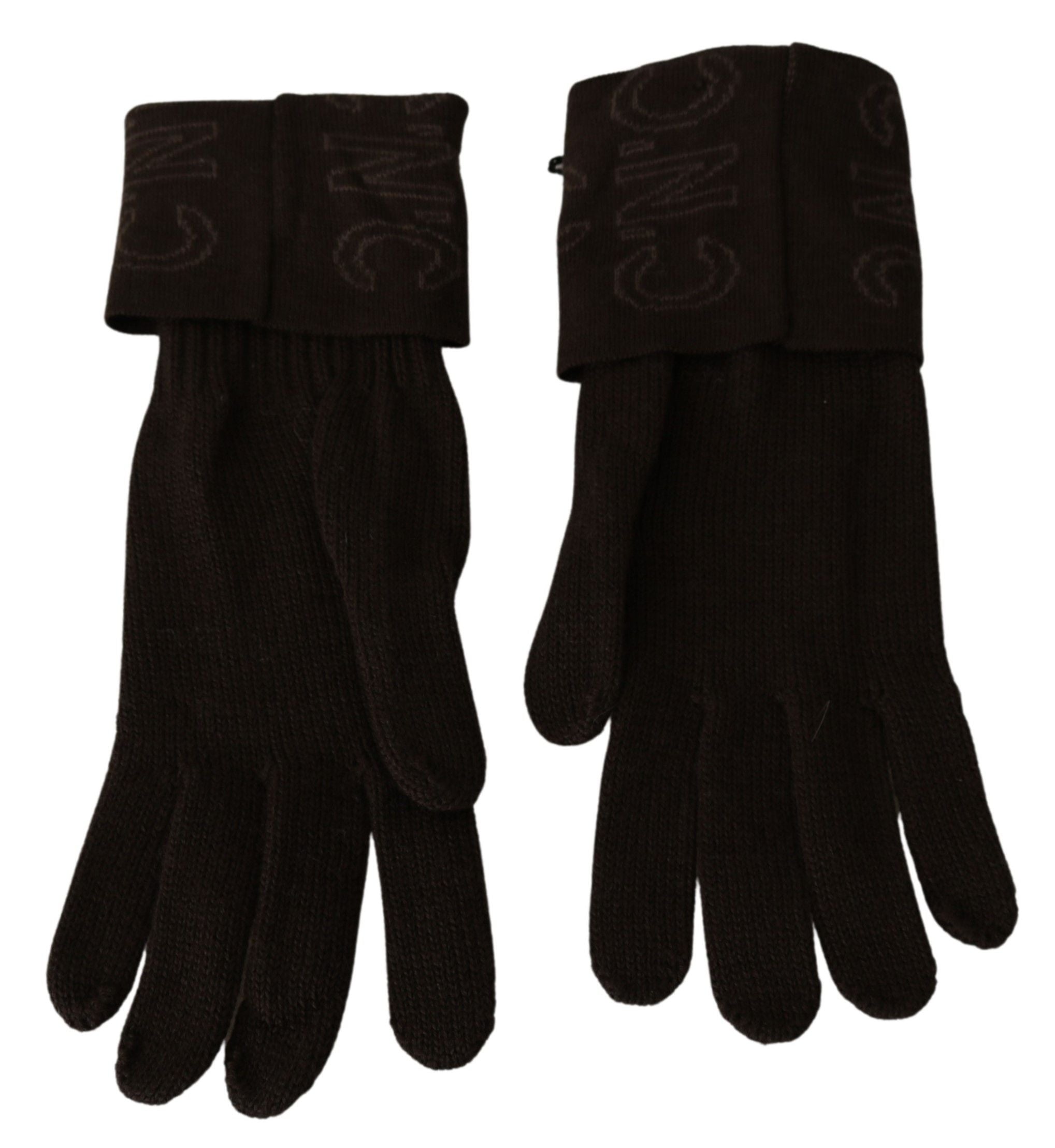 Costume National Gants tricotés marron élégants