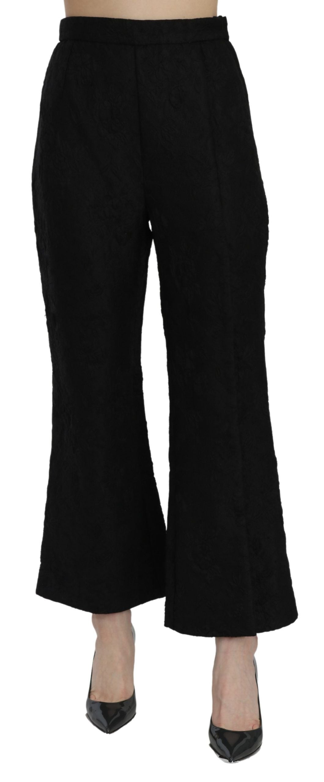 Dolce &amp; Gabbana Chic Pantalon court évasé taille haute