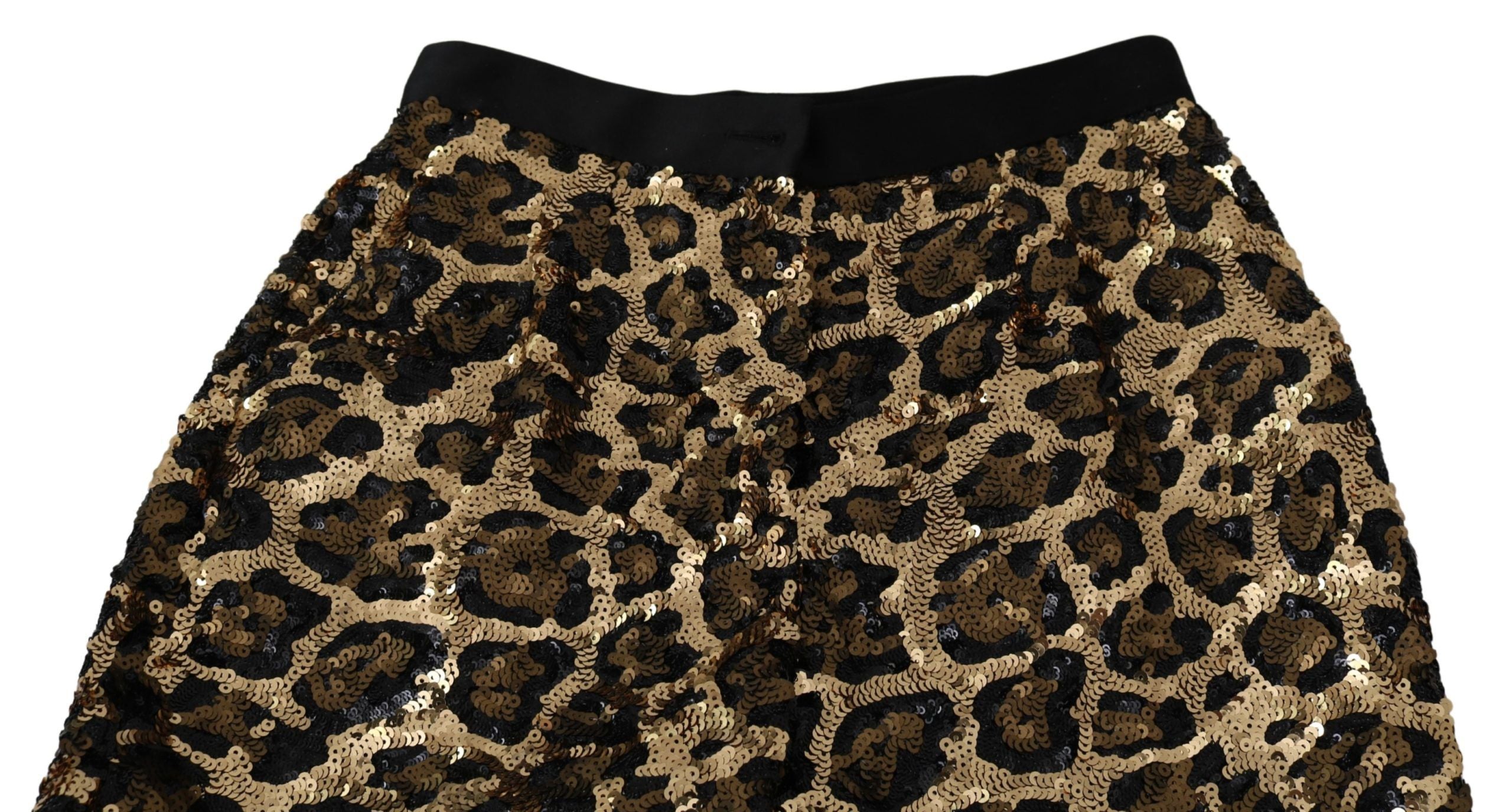 Dolce &amp; Gabbana Pantalon skinny élégant taille haute à paillettes