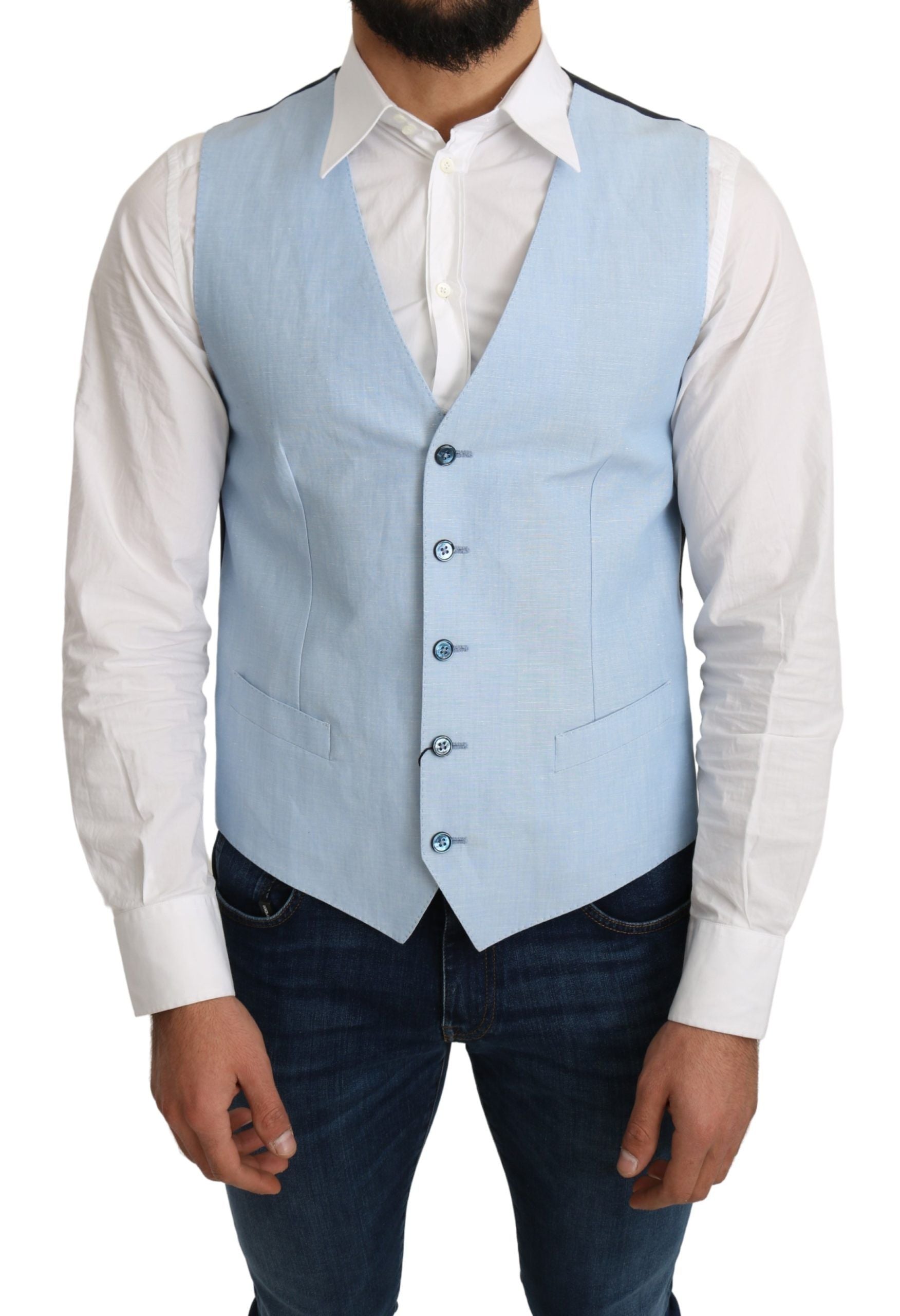 Dolce &amp; Gabbana Gilet formel élégant Azure pour hommes