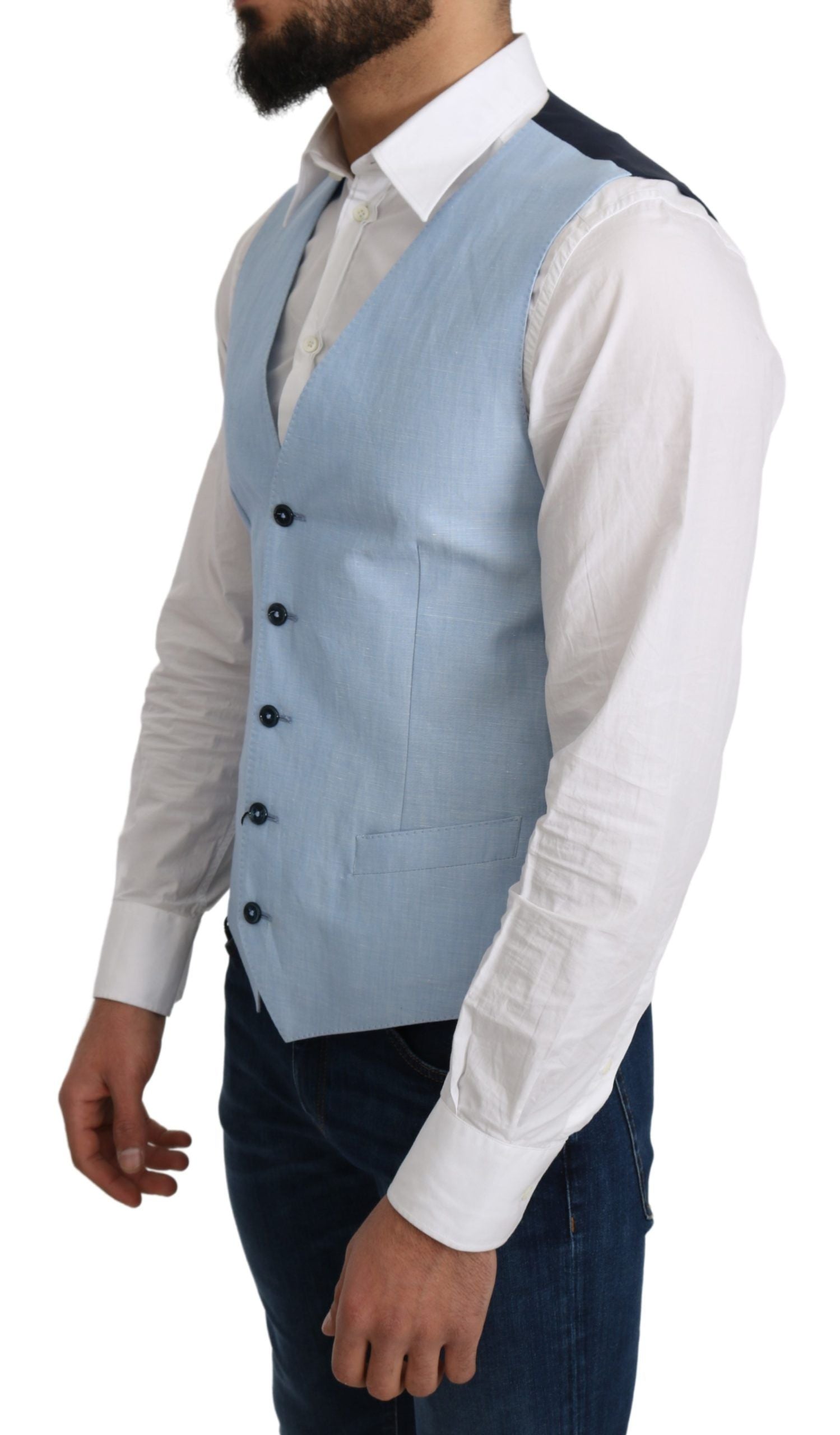 Dolce &amp; Gabbana Gilet formel élégant Azure pour hommes