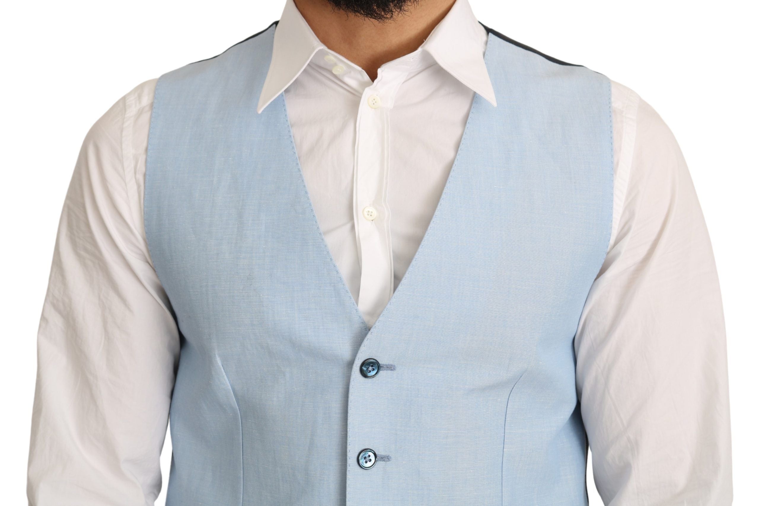 Dolce & Gabbana Elegant Azure Men's Formal Vest