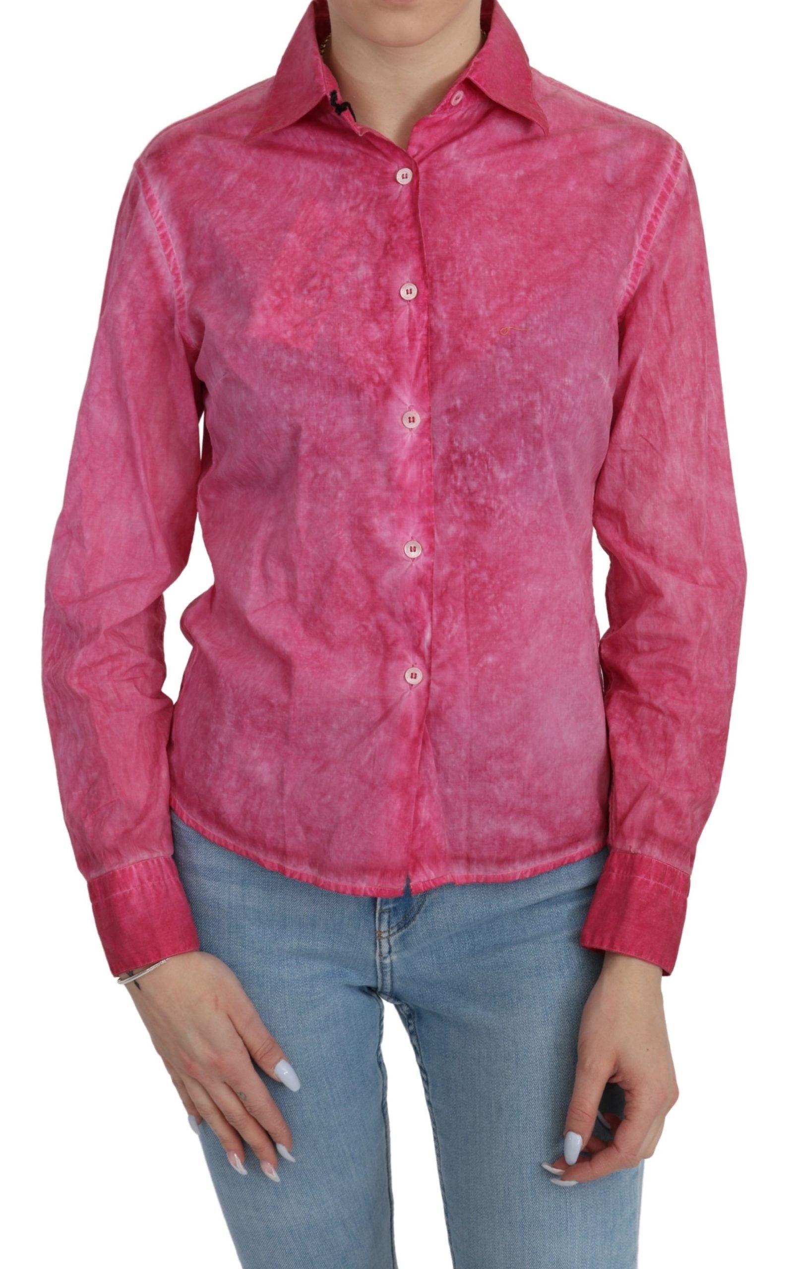 Chemisier polo chic en coton rose par Ermanno Scervino