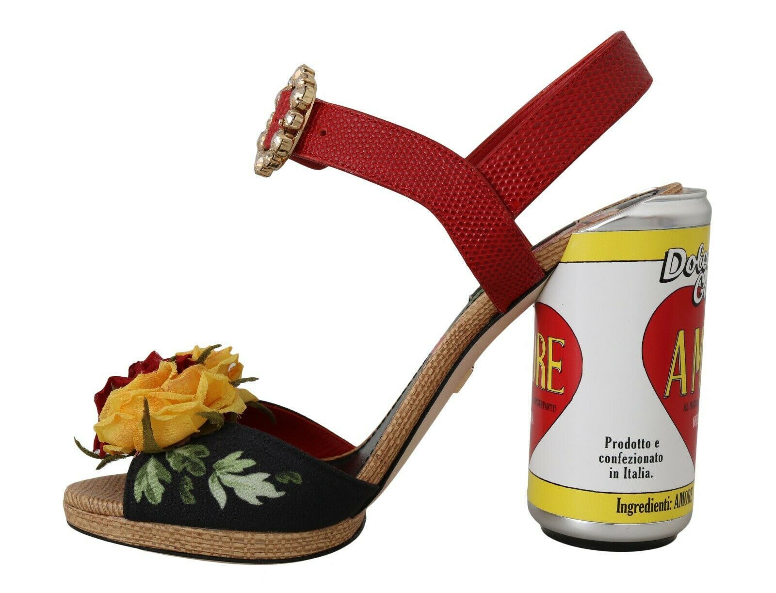 Dolce &amp; Gabbana Sandales multicolores ornées de cristaux floraux