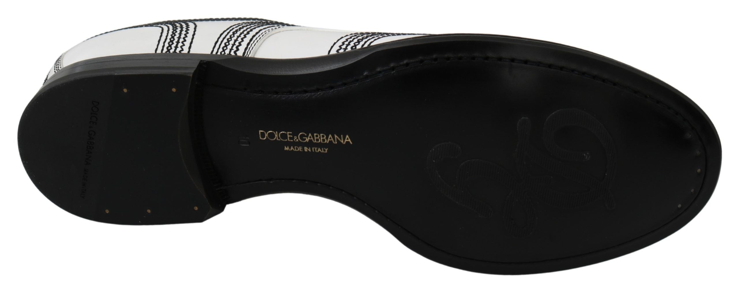 Dolce &amp; Gabbana élégantes chaussures derby en cuir blanc