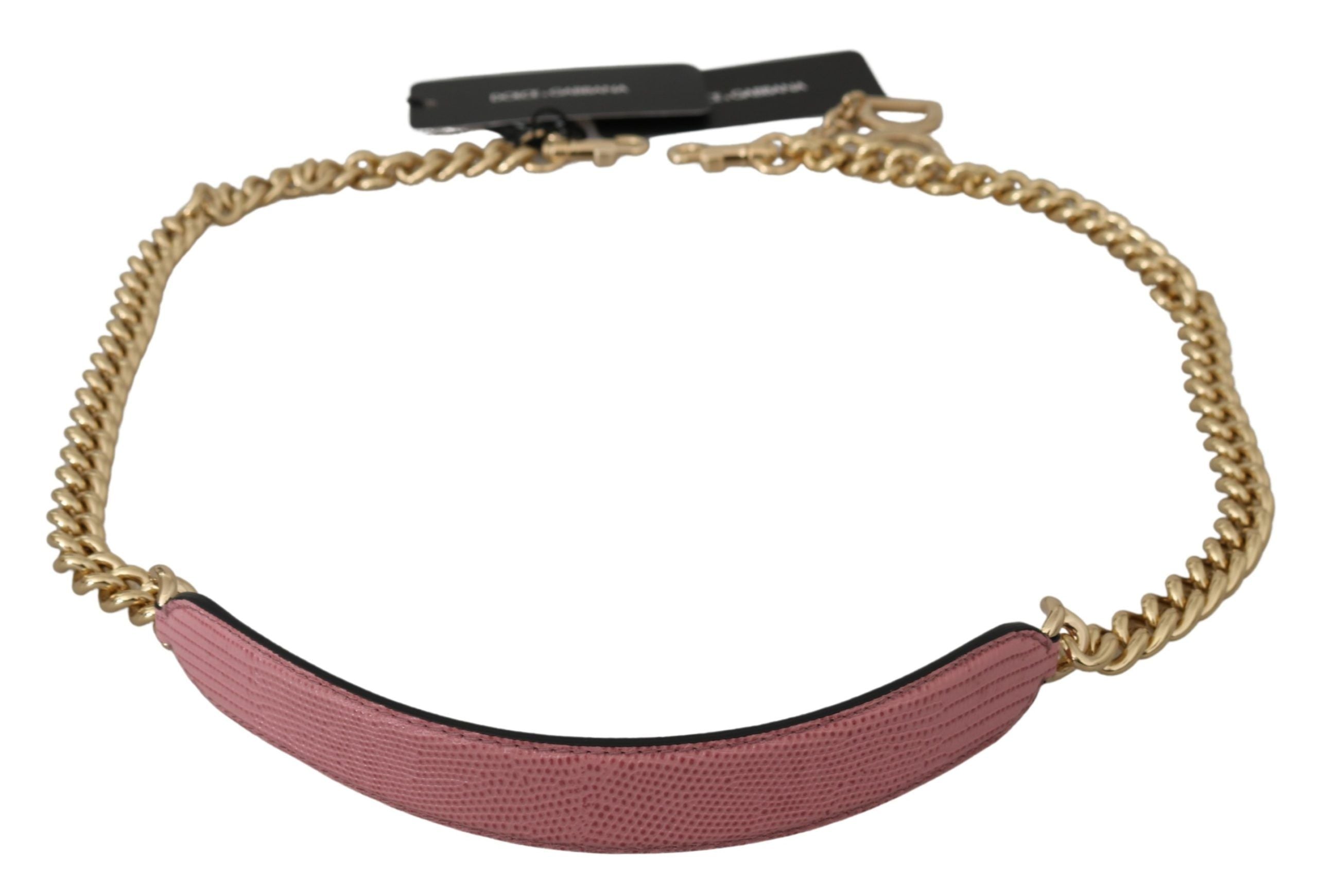 Dolce &amp; Gabbana Élégante bandoulière en cuir or rose