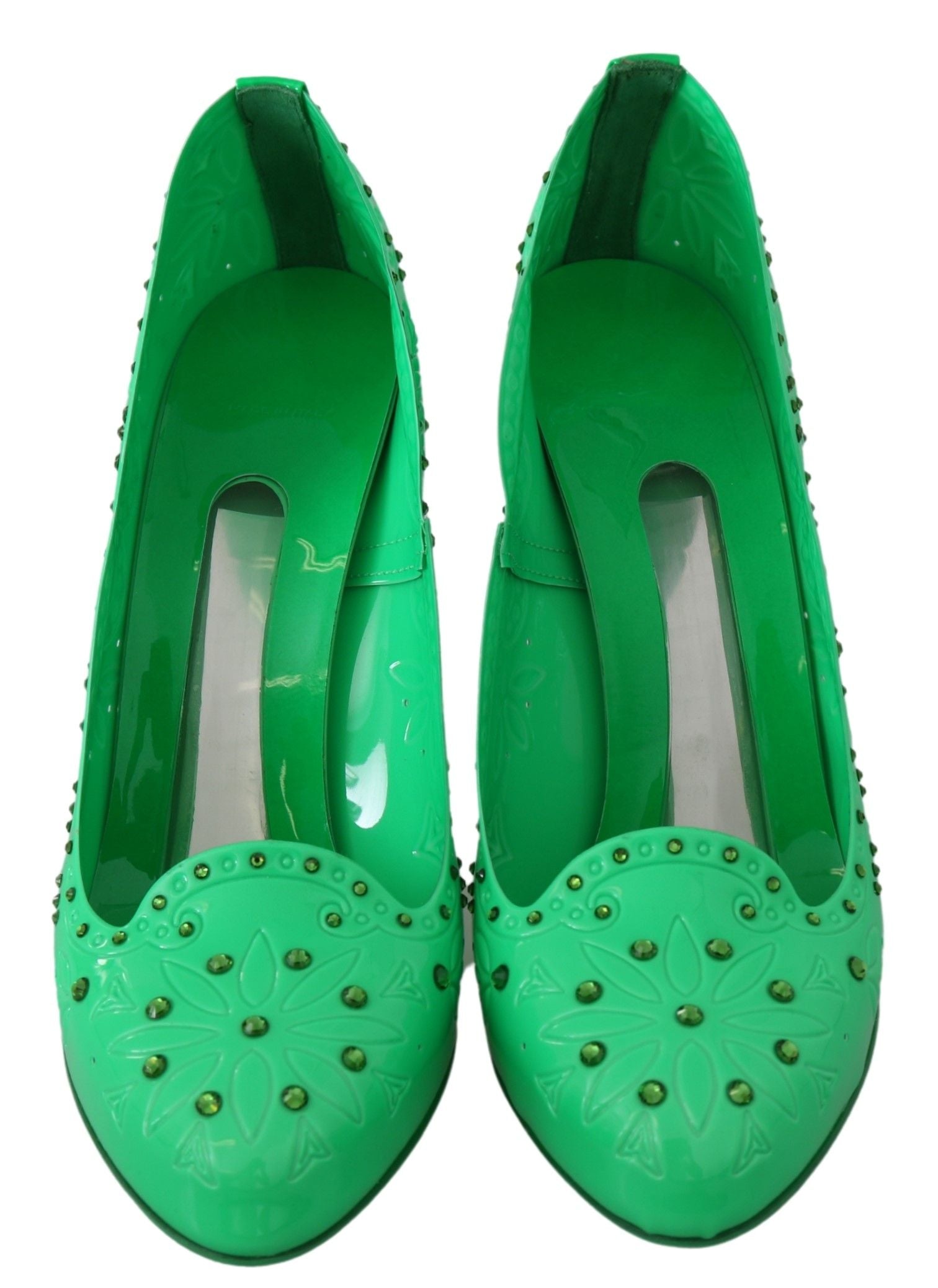 Escarpins Dolce &amp; Gabbana Enchanting Crystal Cendrillon en vert luxuriant