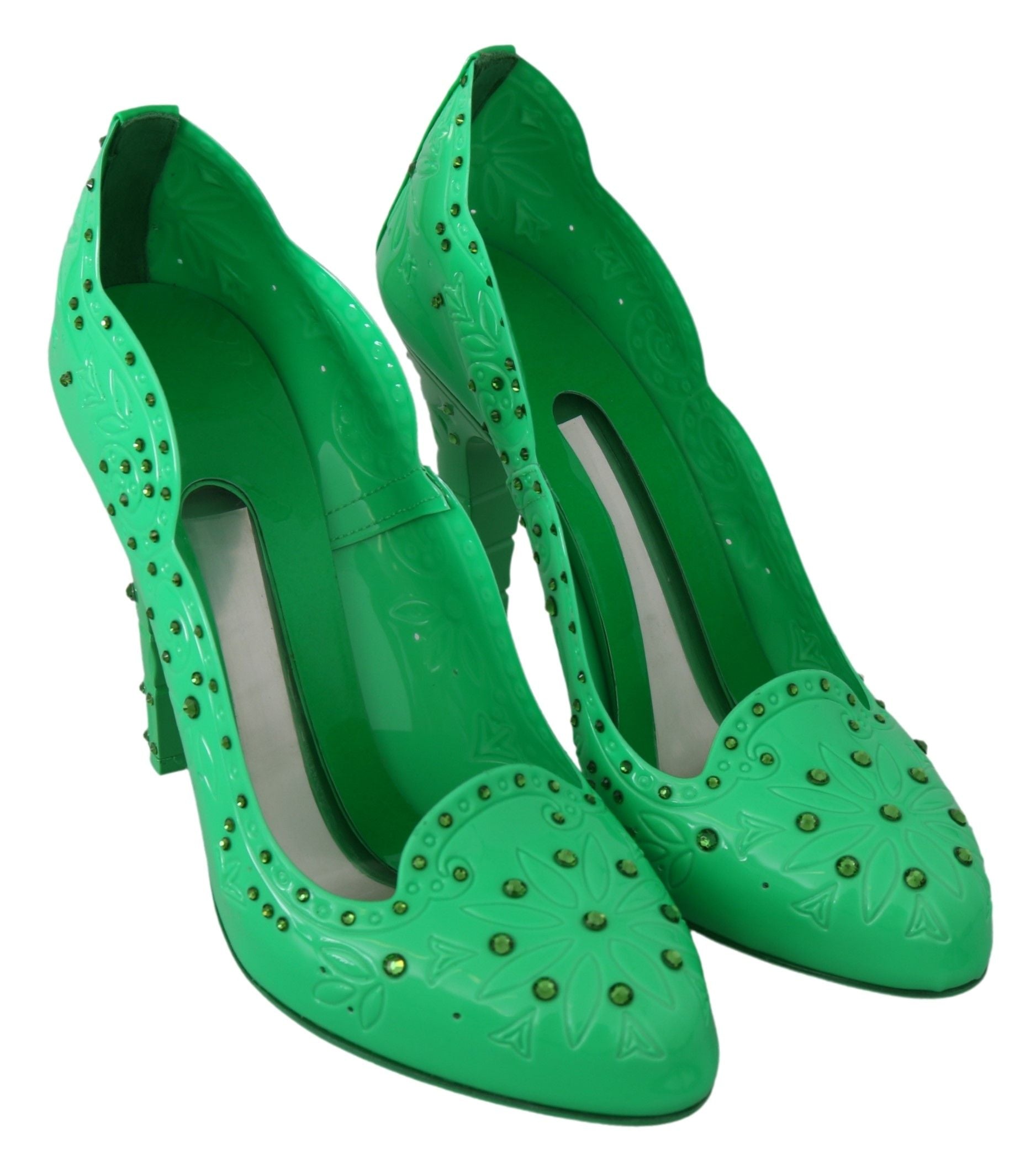 Escarpins Dolce &amp; Gabbana Enchanting Crystal Cendrillon en vert luxuriant