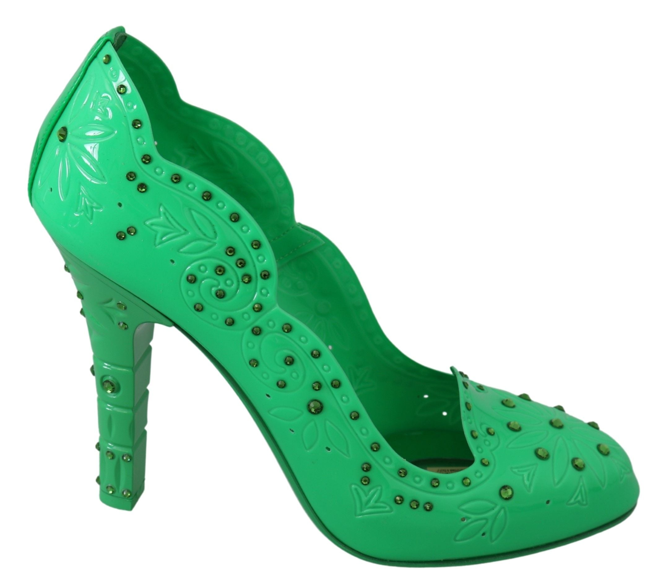 Escarpins Dolce &amp; Gabbana Enchanting Crystal Cendrillon en vert luxuriant