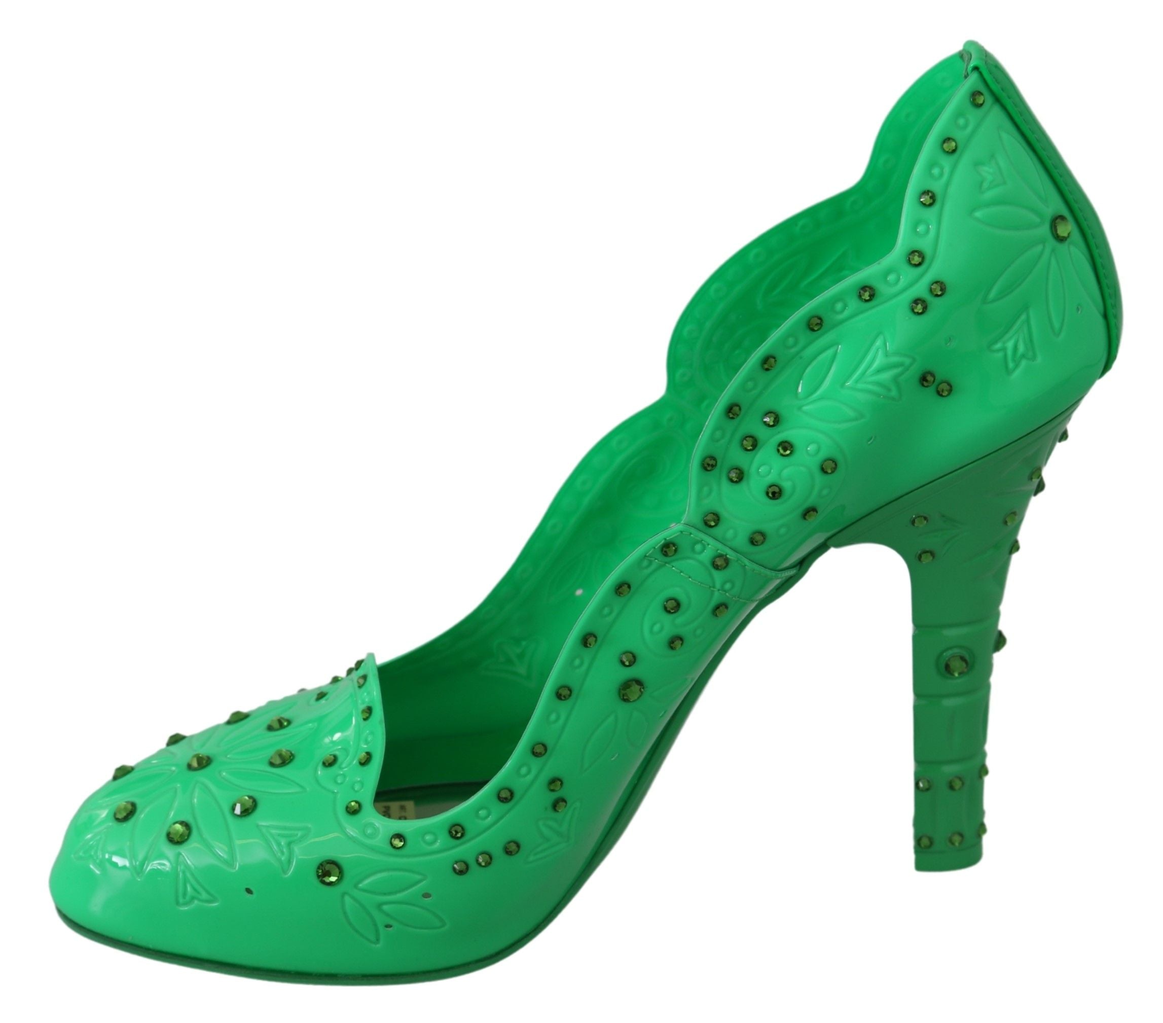 Escarpins Dolce &amp; Gabbana Enchanting Crystal Cendrillon en vert luxuriant