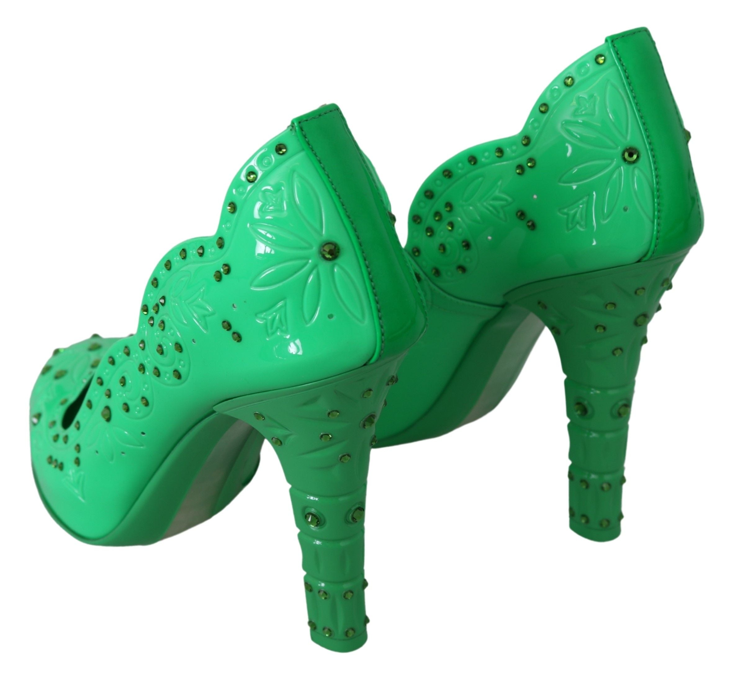 Escarpins Dolce &amp; Gabbana Enchanting Crystal Cendrillon en vert luxuriant