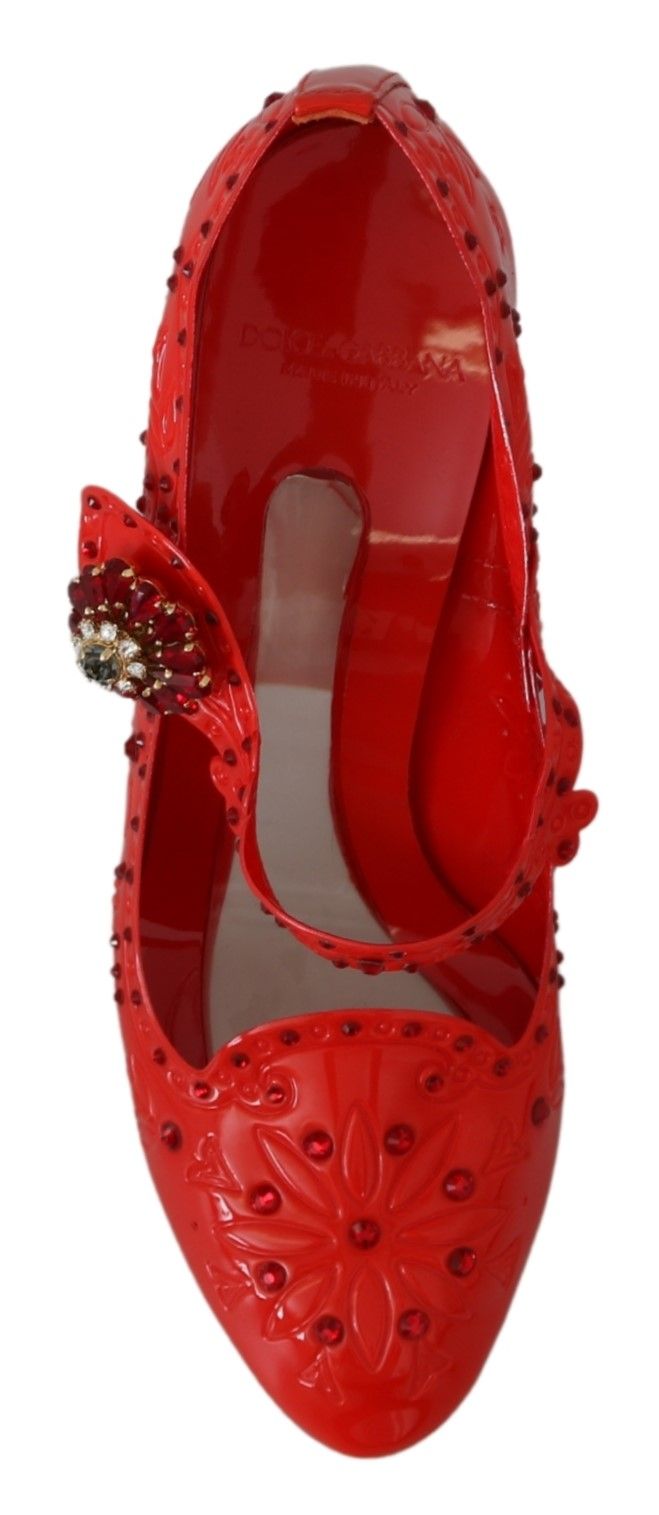 Escarpins Cendrillon en cristal rouge Dolce &amp; Gabbana Chic